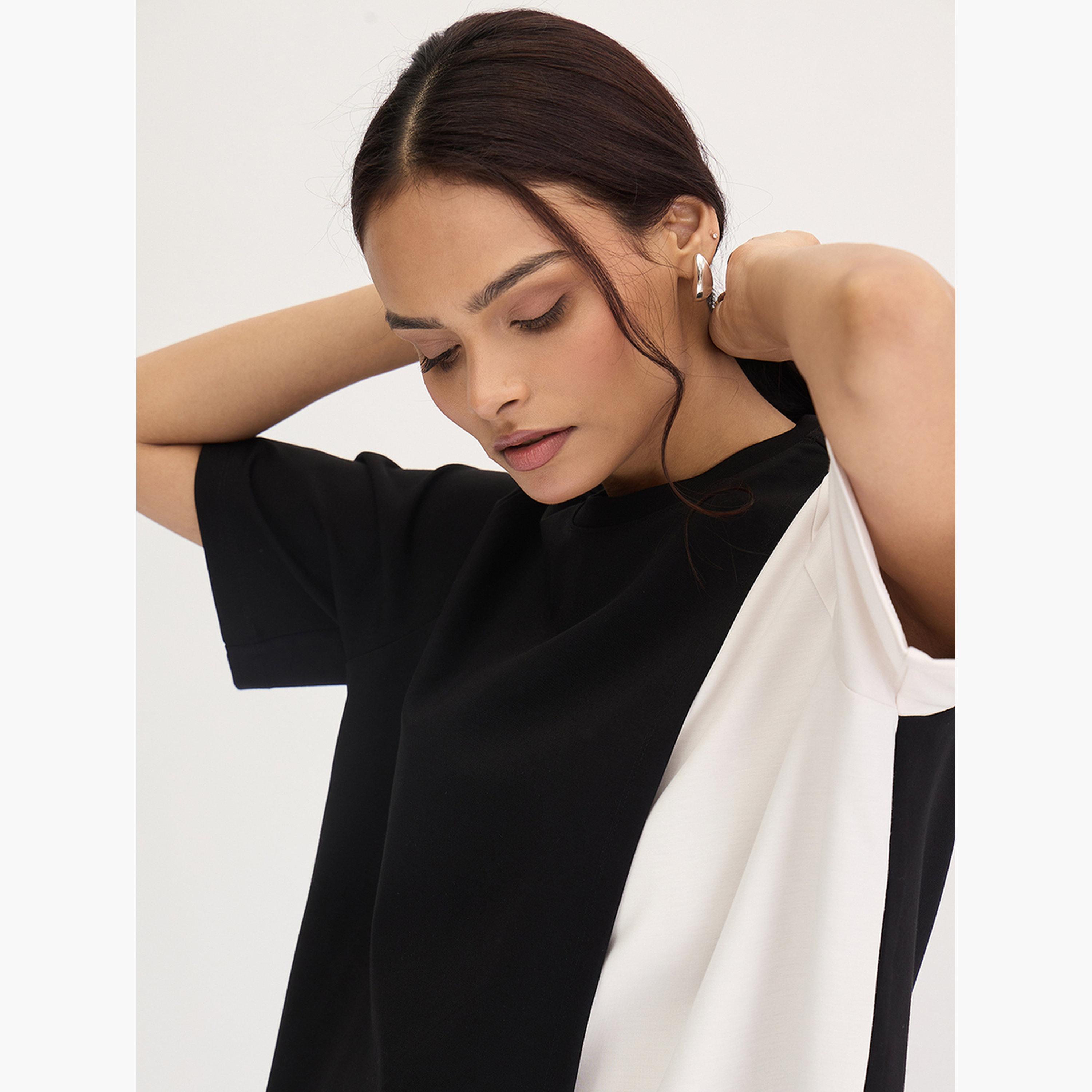 فيميلا - بلوزة كبيرة الحجم بلون أسود-women-clothing-shirtsandblouses-blouses-image-5