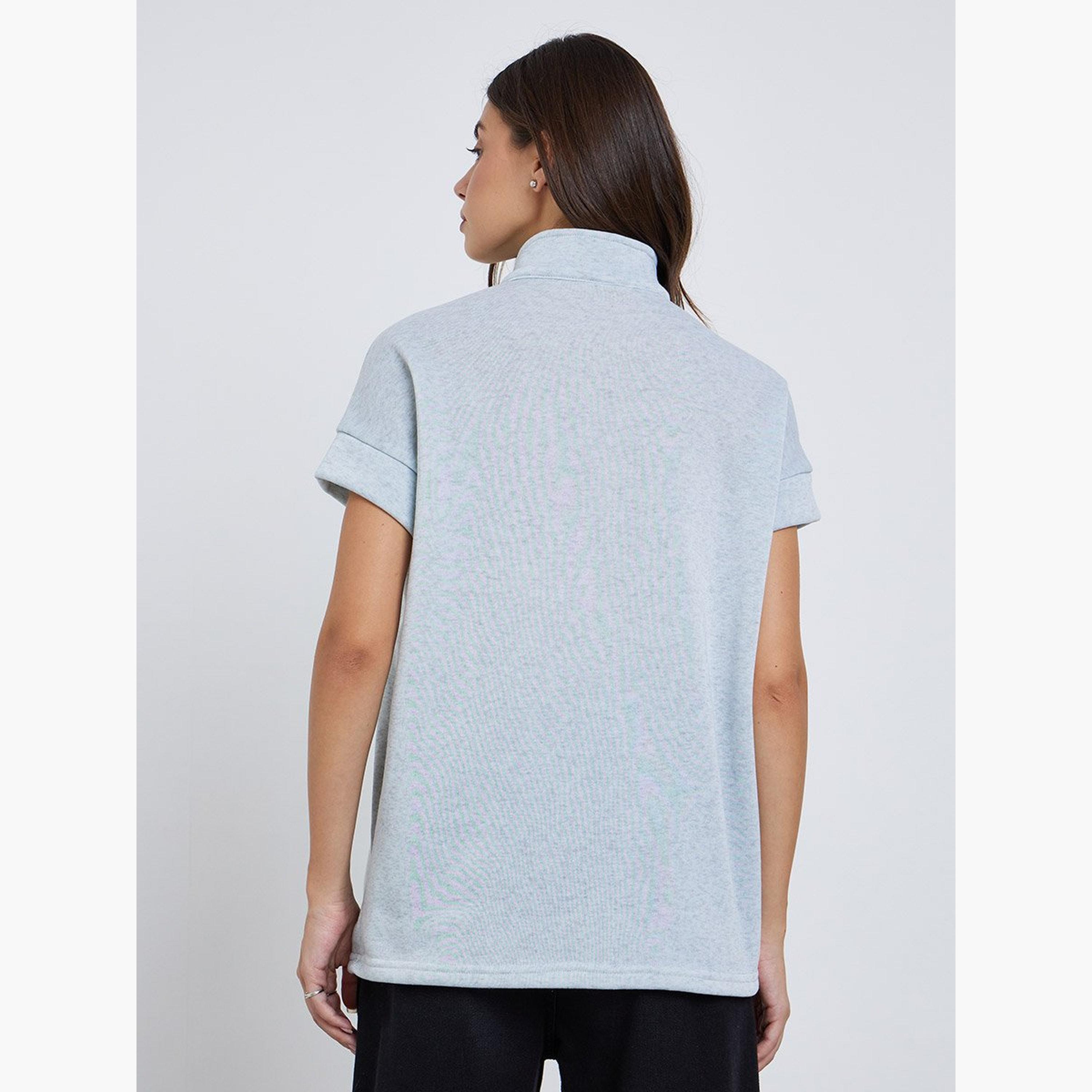 Take Two Solid High Neck Short Sleeve Women's Sweatshirt-women-winterwear-hoodiesandsweatshirts-sweatshirts-image-4