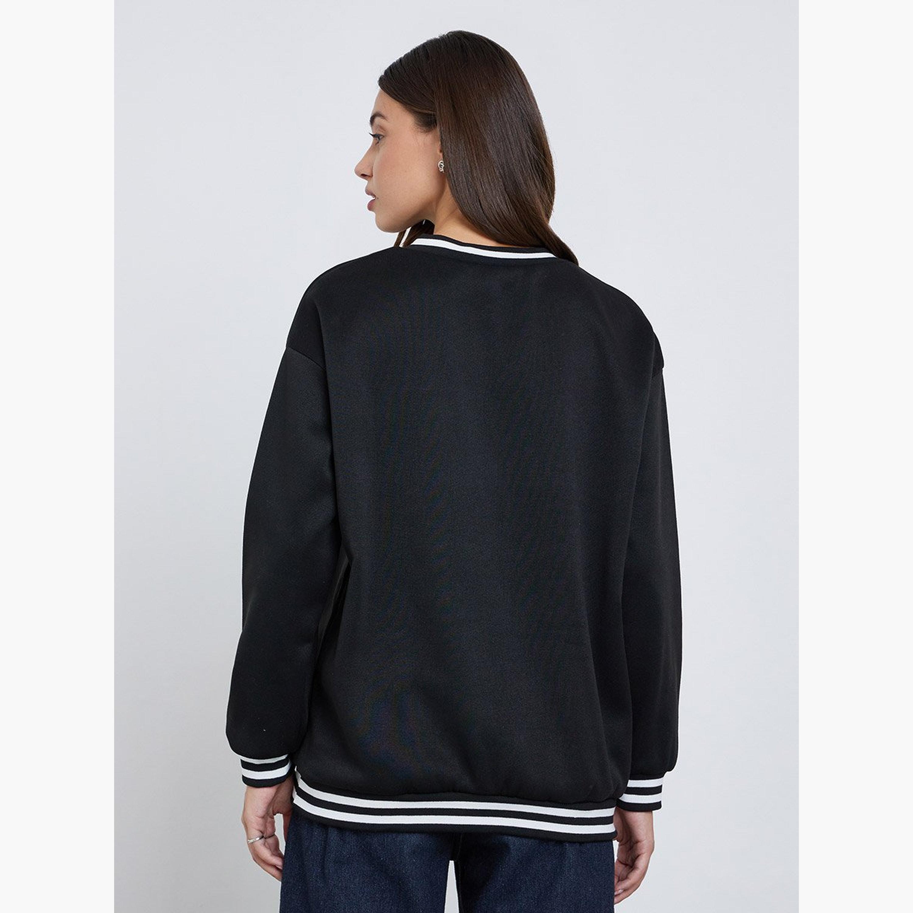 Take Two Striped V-neck Long Sleeves Women's Sweatshirt-women-clothing-hoodiesandsweatshirts-sweatshirts-image-4