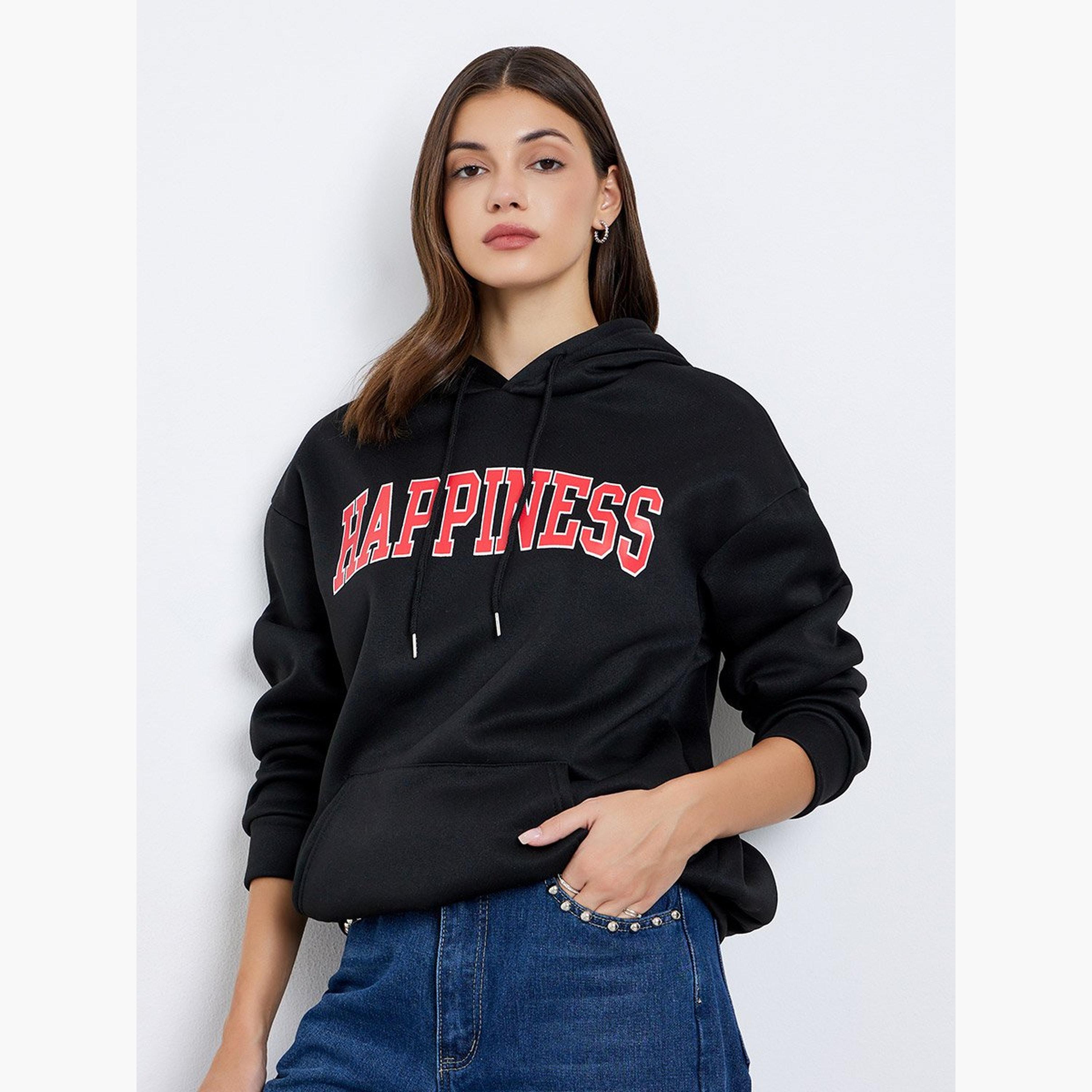Take Two Slogan Print Hooded Neck Long Sleeves Women's Hoodie-women-clothing-hoodiesandsweatshirts-hoodies-image-1