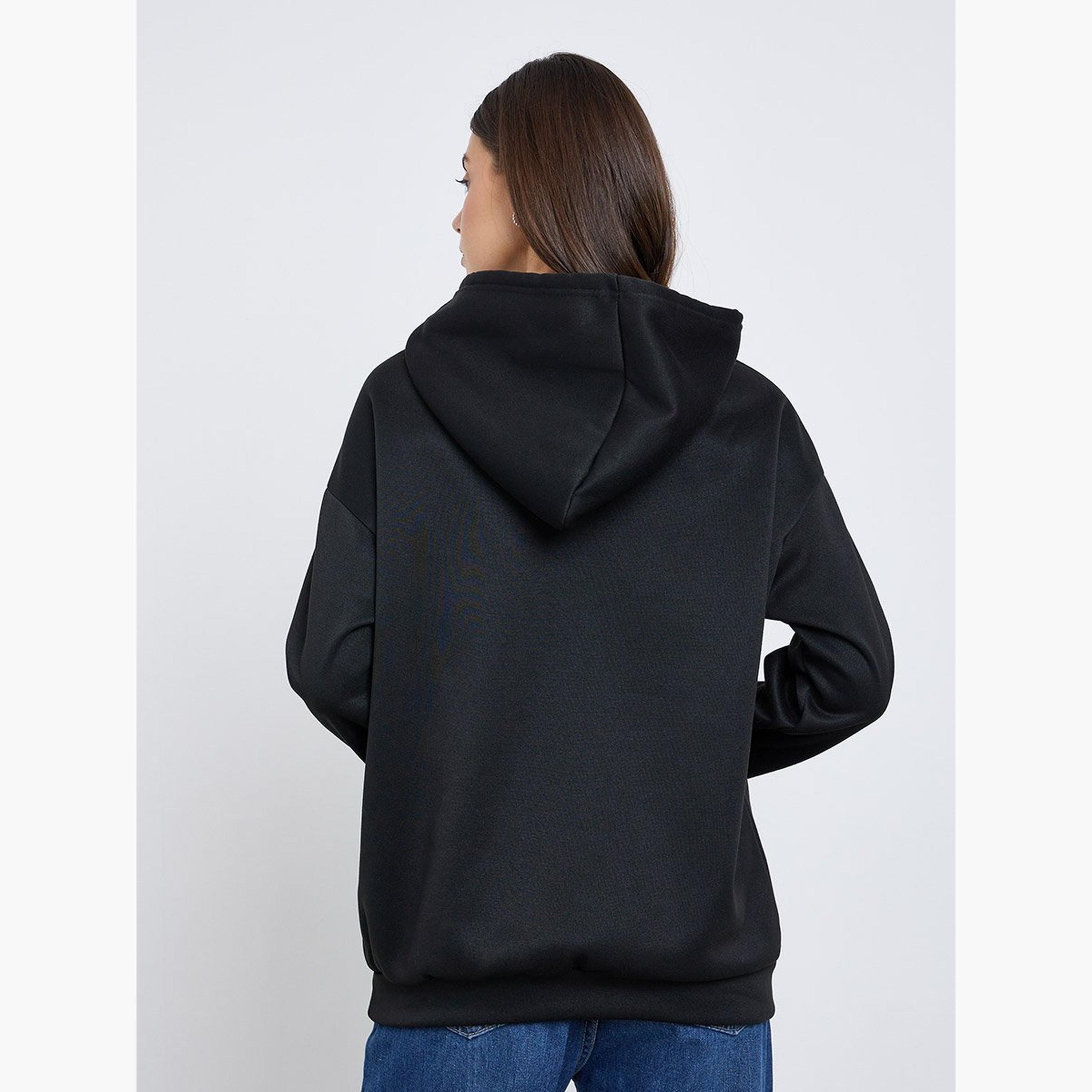 Take Two Slogan Print Hooded Neck Long Sleeves Women's Hoodie-women-clothing-hoodiesandsweatshirts-hoodies-image-5