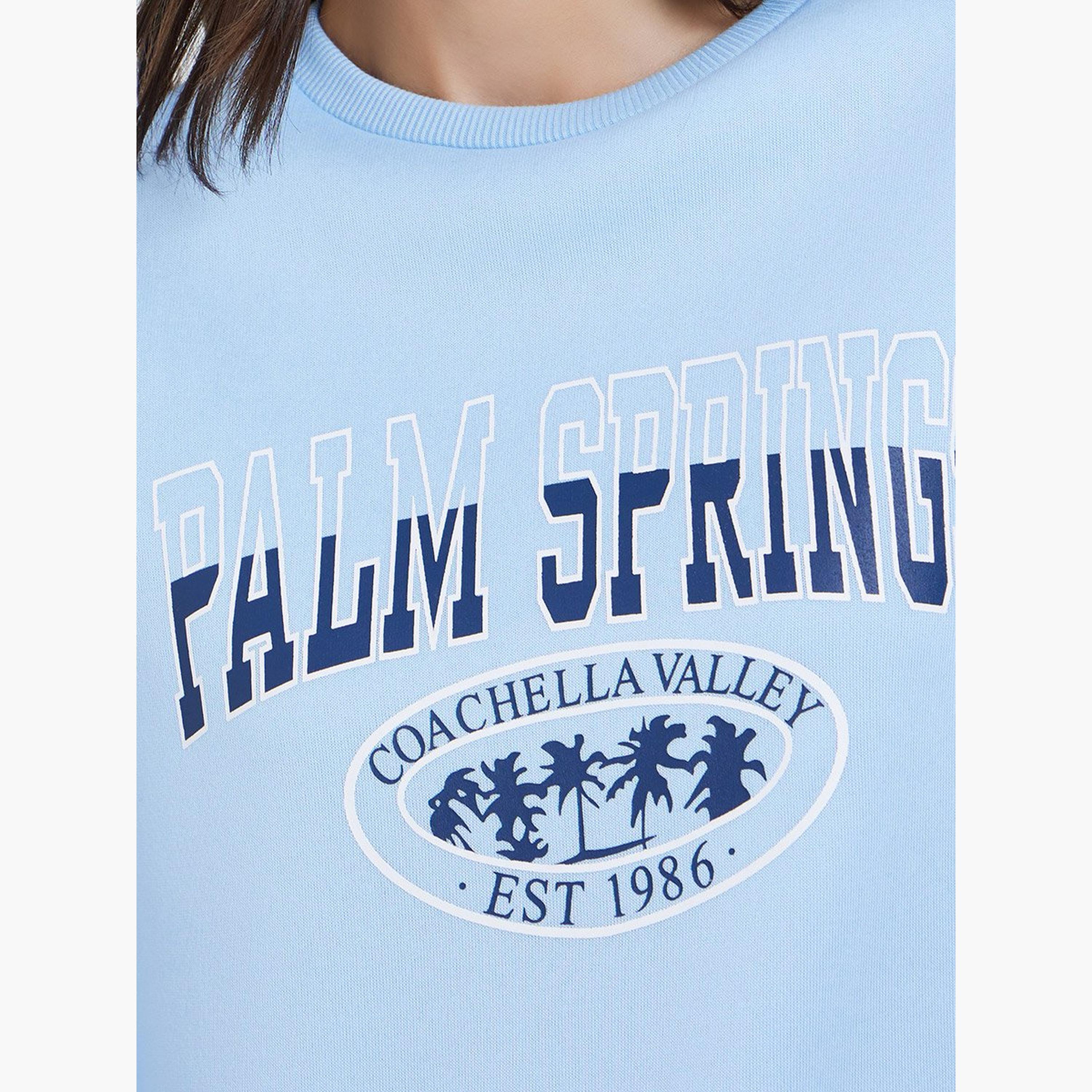Take Two Palm Springs Printed Round Neck Long Sleeves Women's Sweatshirt-women-clothing-hoodiesandsweatshirts-sweatshirts-image-3