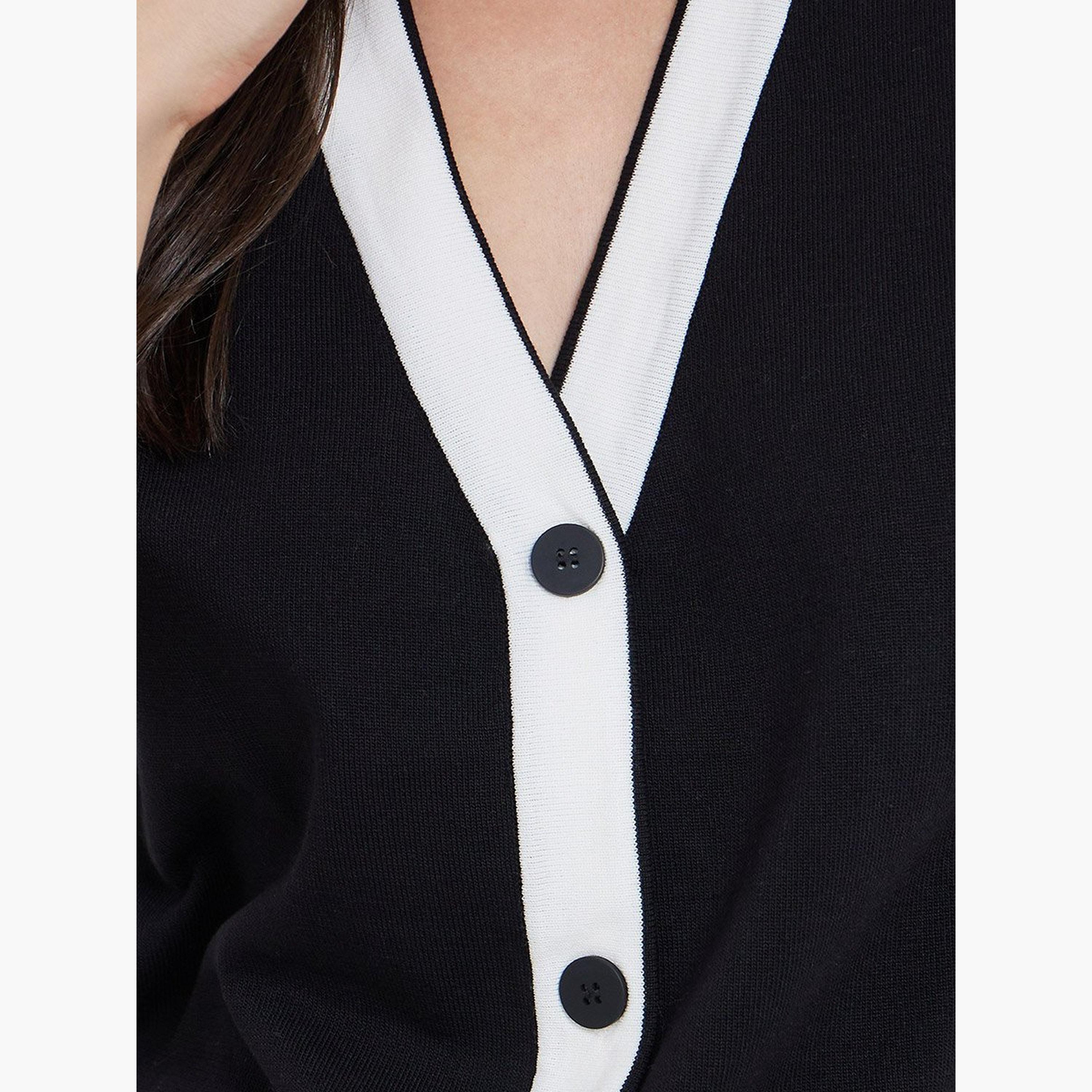 Take Two Black Sleeveless Knit Top with Contrast Trim-women-clothing-cardigansandjumpers-cardigans-image-4