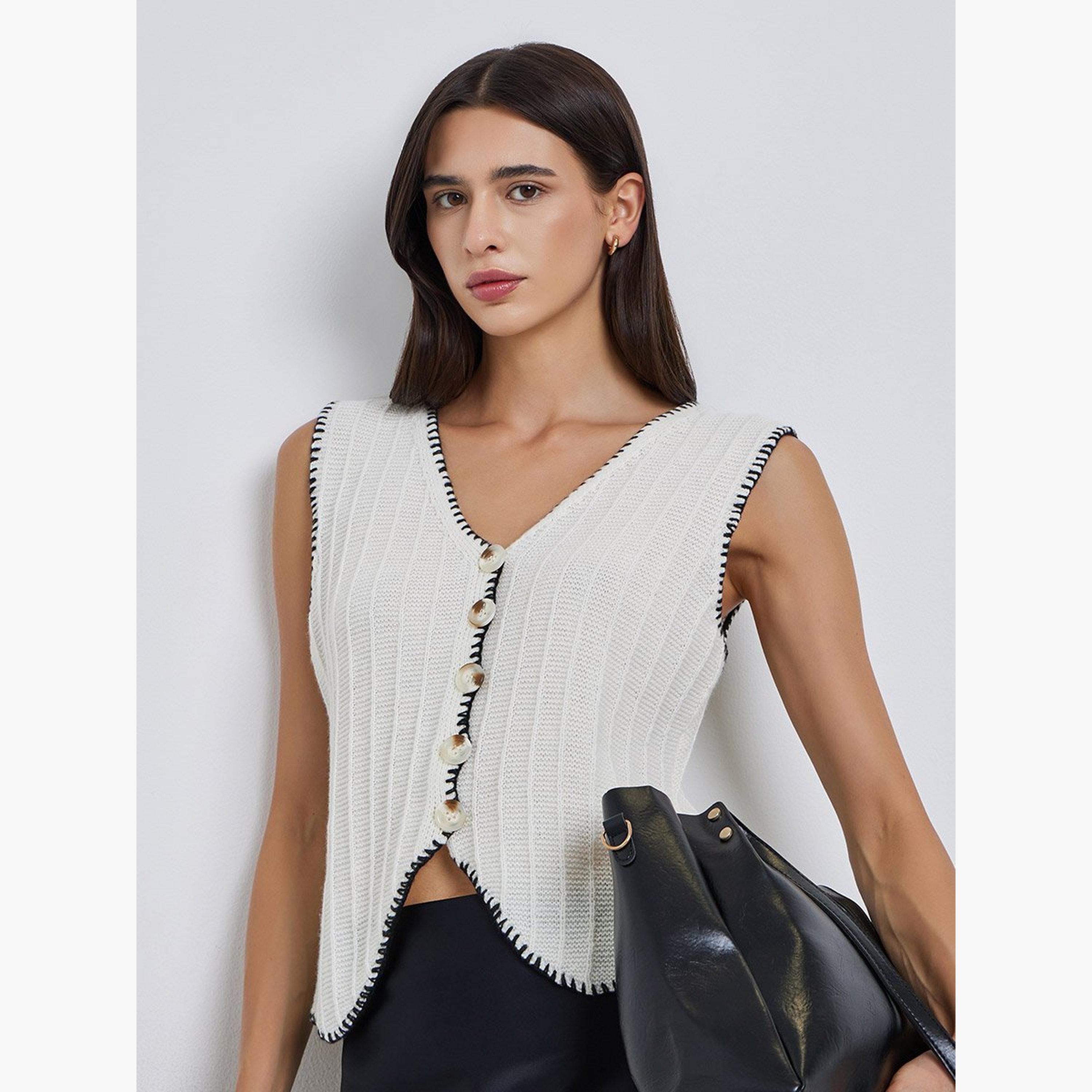 تيك تو - كارديغان محبوكة باللون البيج-women-winterwear-cardigansandjumpers-cardigans-image-1