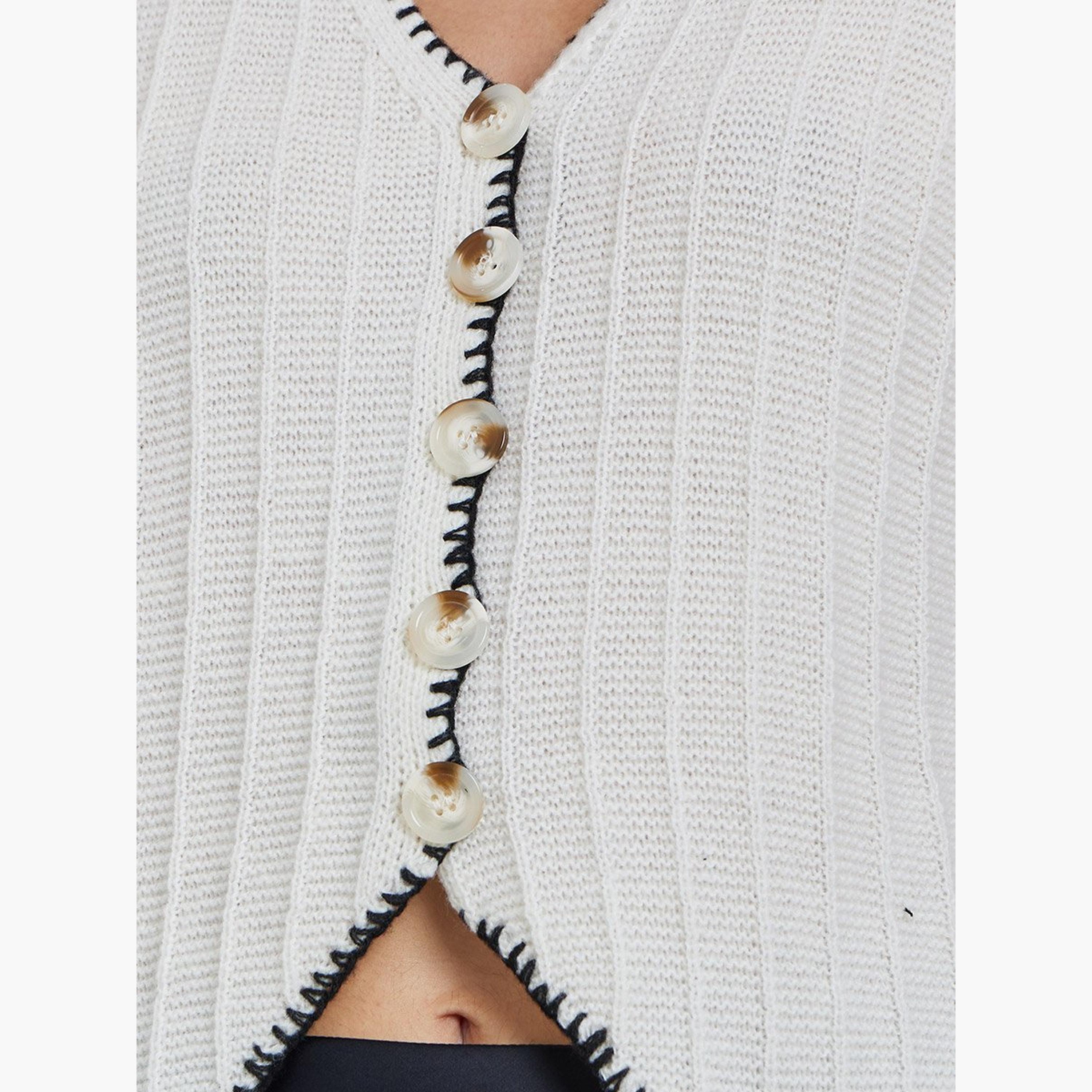 تيك تو - كارديغان محبوكة باللون البيج-women-winterwear-cardigansandjumpers-cardigans-image-3