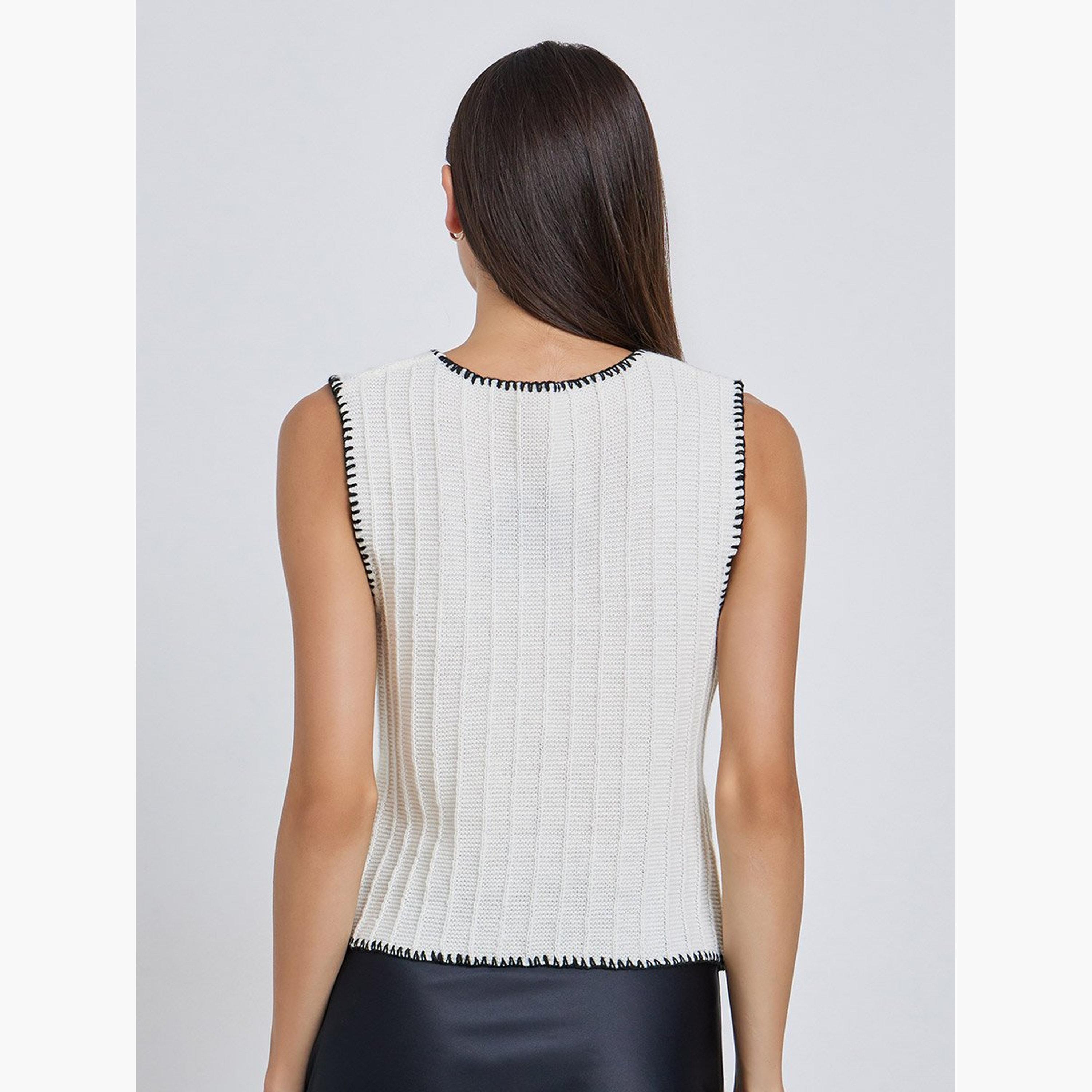 تيك تو - كارديغان محبوكة باللون البيج-women-winterwear-cardigansandjumpers-cardigans-image-4