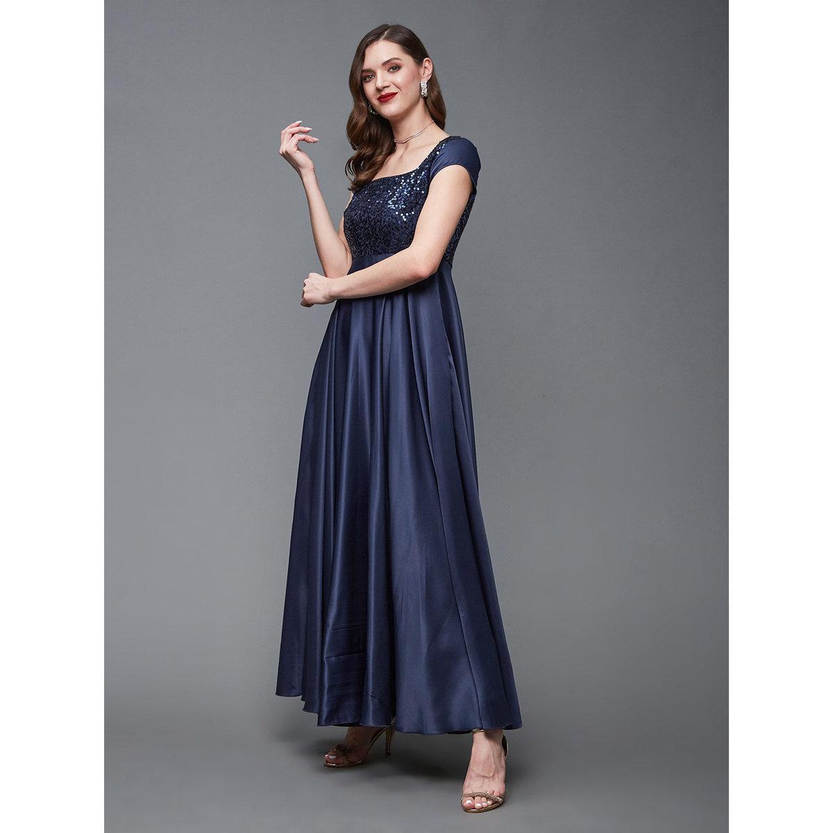 Miss Chase Navy Blue Embellished Maxi Dress-women-clothing-dresses-image-2
