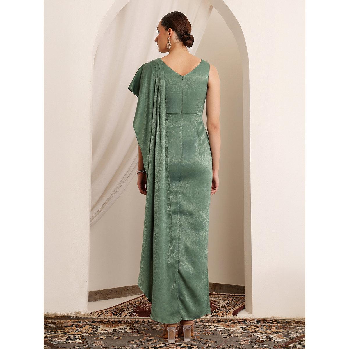 فستان طويل بدون أكمام مع كيب-women-clothing-dresses-image-3