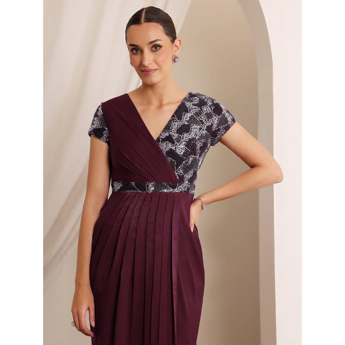 Miss Chase Burgundy Embellished Lace Maxi Dress-women-clothing-dresses-image-4