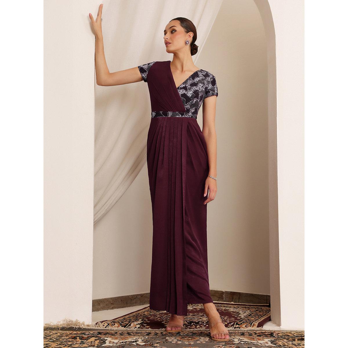 Miss Chase Burgundy Embellished Lace Maxi Dress-women-clothing-dresses-image-5