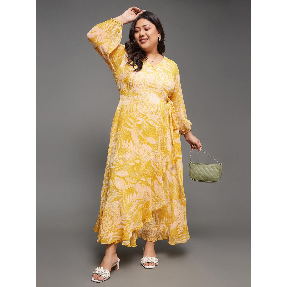Miss Chase Plus Size Floral Print Midi Dress-women-clothing-dresses-image-1