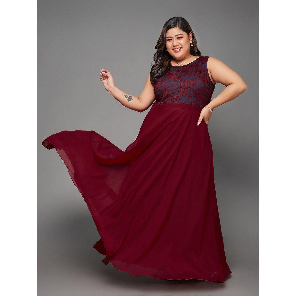 فستان طويل بمقاس كبير بدون أكمام-women-clothing-dresses-image-2