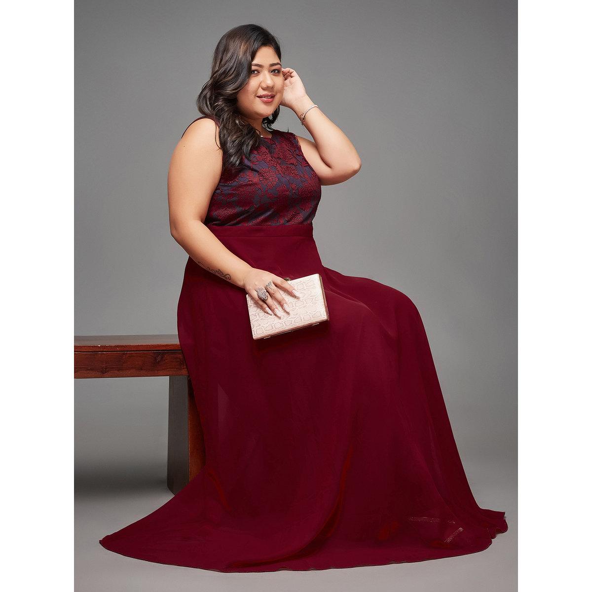 فستان طويل بمقاس كبير بدون أكمام-women-clothing-dresses-image-5