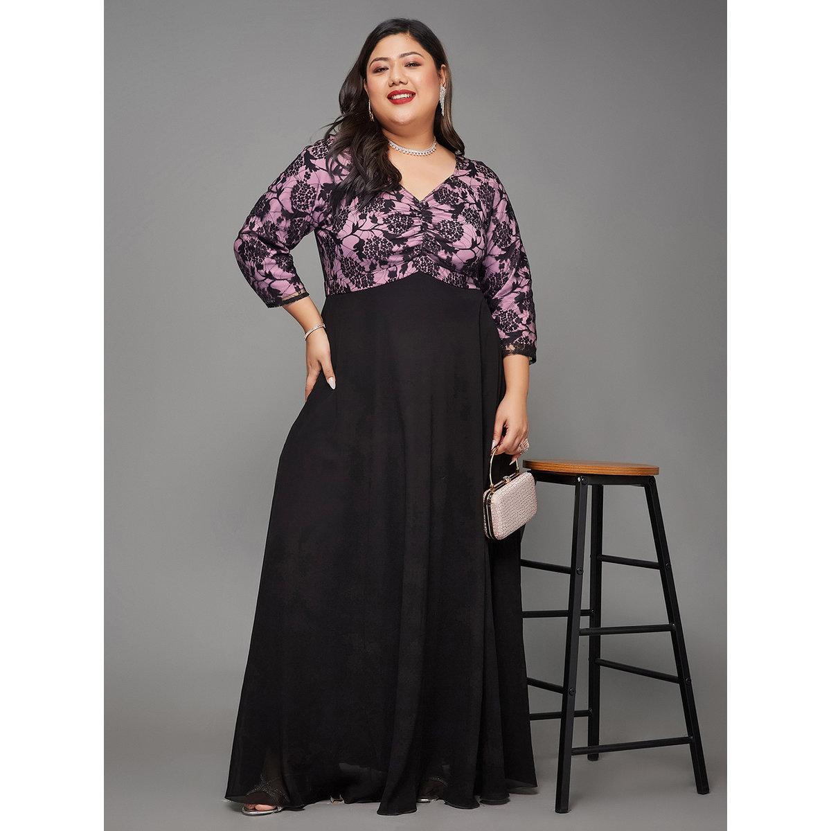 فستان طويل بمقاس كبير بتفاصيل دانتيل-women-clothing-dresses-image-5
