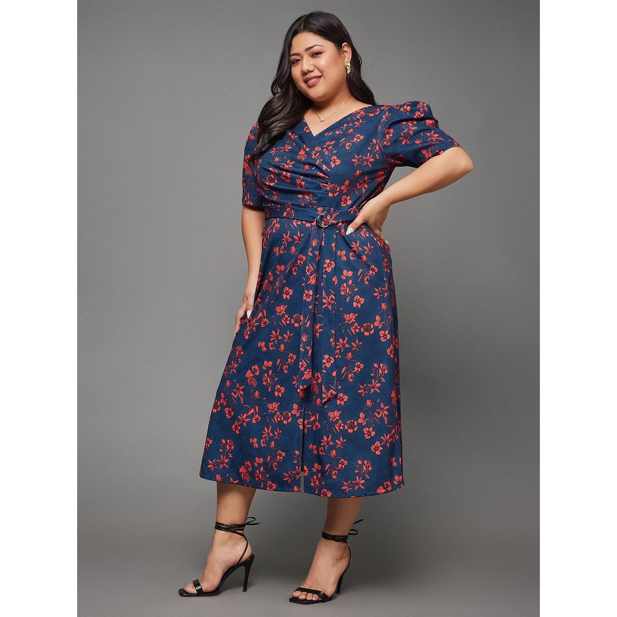 Miss Chase Plus Size Floral Print Wrap Midi Dress-women-clothing-dresses-image-2