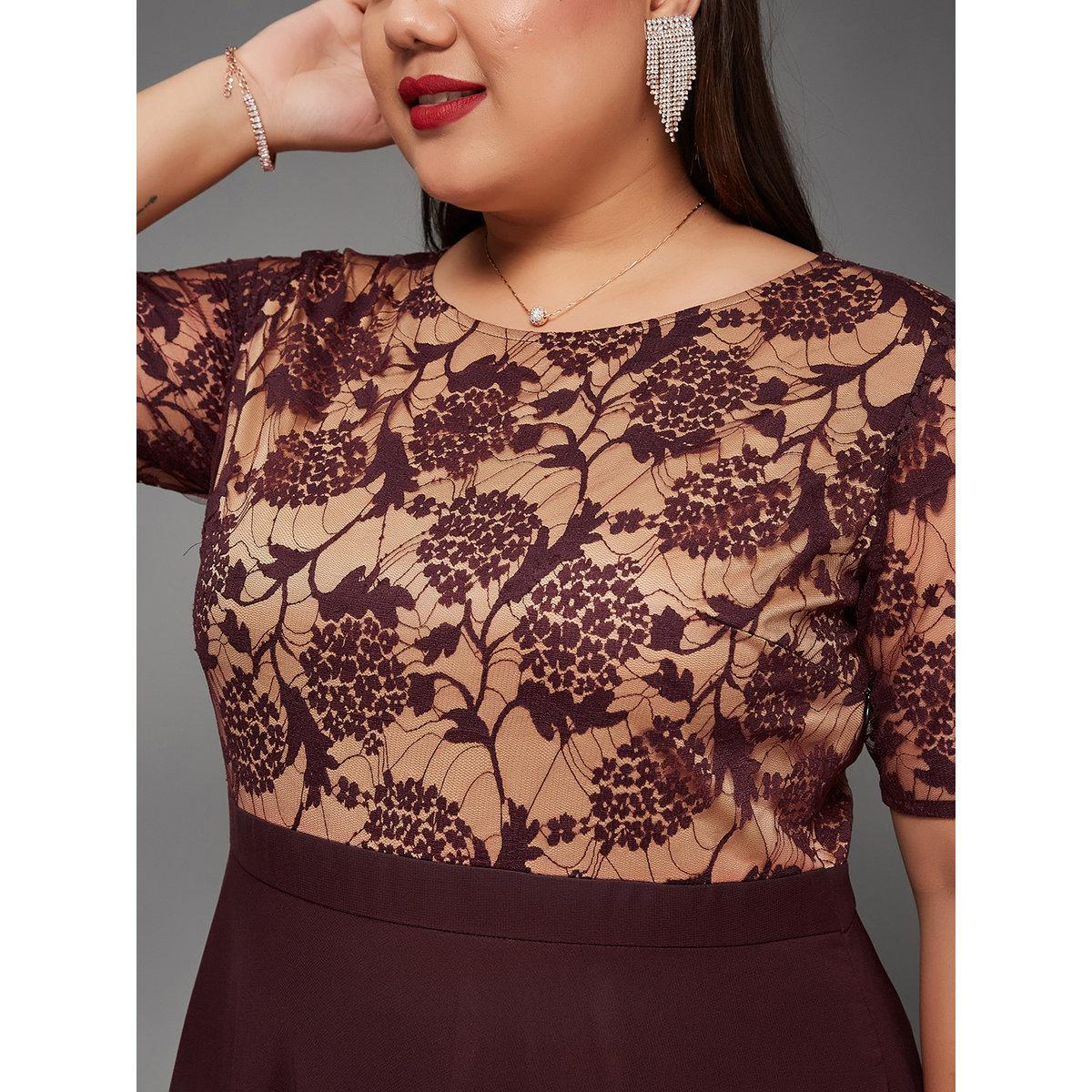 Miss Chase Plus Size Burgundy A-Line Maxi Dress-women-clothing-dresses-image-4