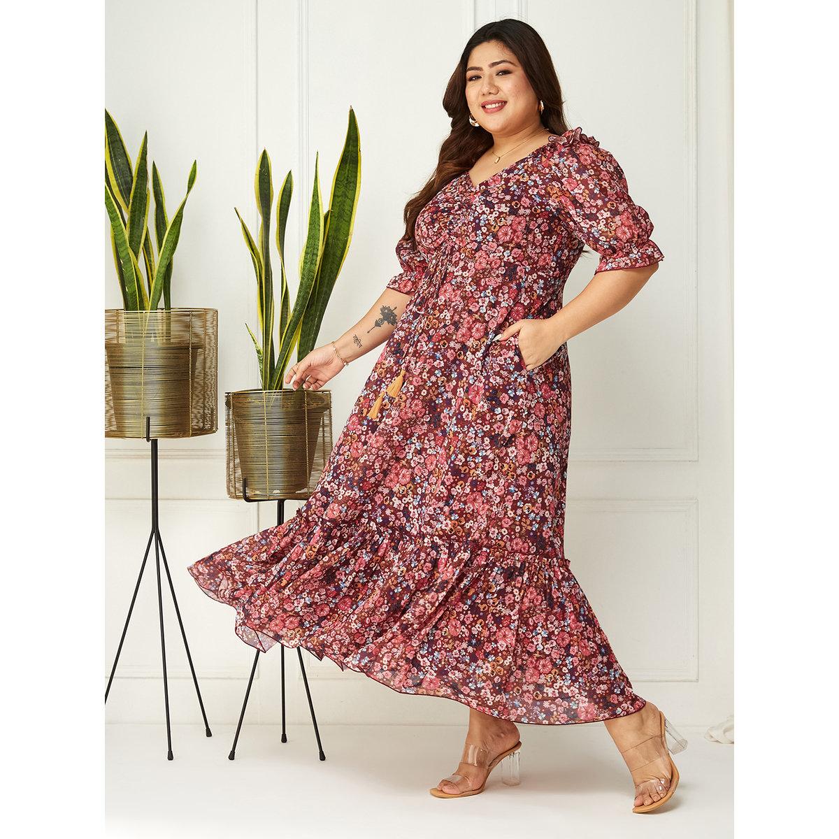 Miss Chase Plus Size Floral Print Maxi Dress-women-clothing-dresses-image-2