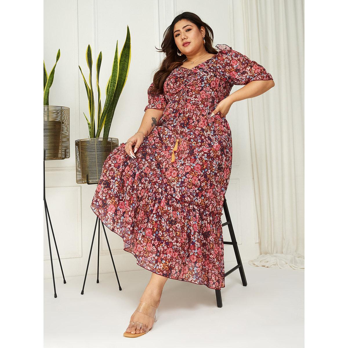 Miss Chase Plus Size Floral Print Maxi Dress-women-clothing-dresses-image-5