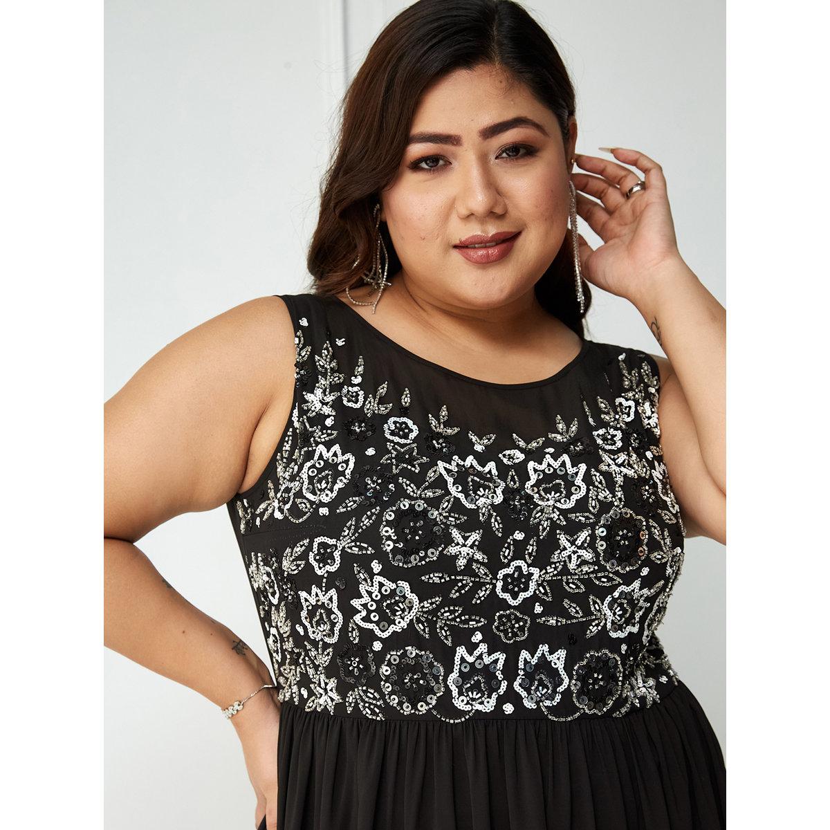 فستان طويل بمقاس كبير بدون أكمام-women-clothing-dresses-image-4