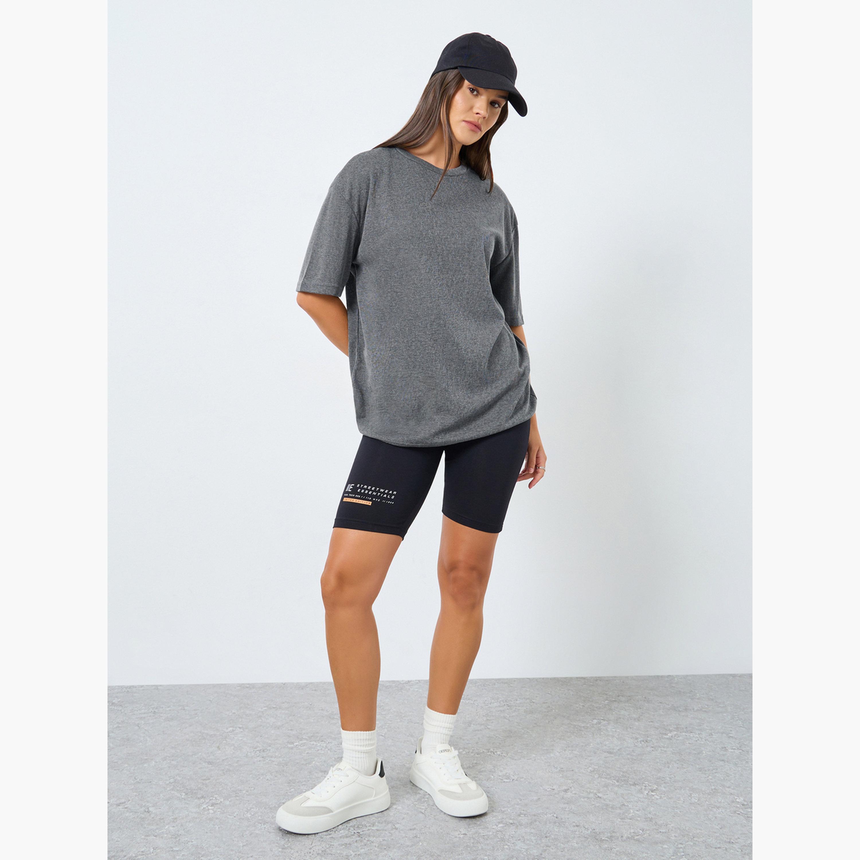 ستايلي - تي شيرت رمادي طويل الأكمام محبوك-women-clothing-tshirts-image-2