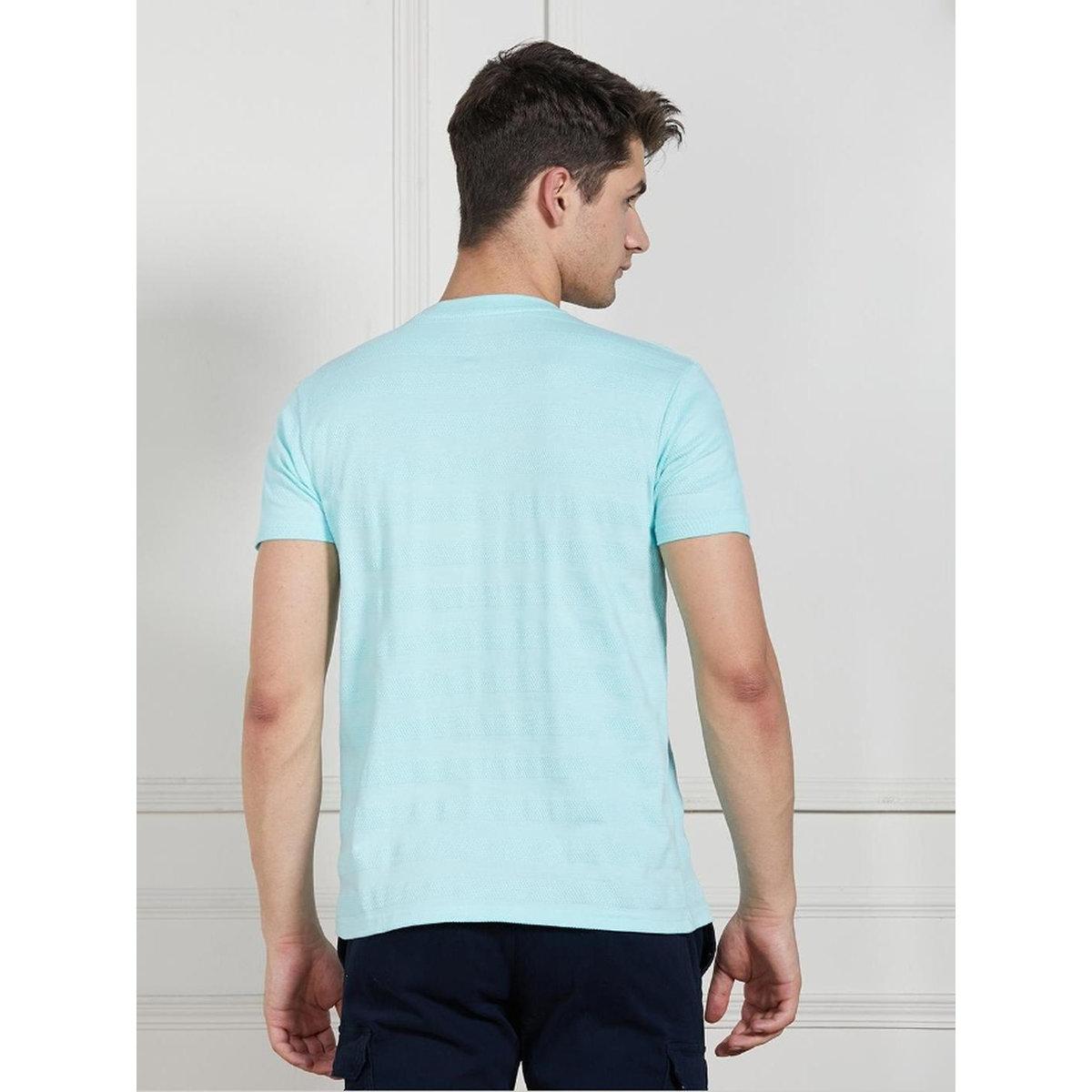 تيشيرت بتفاصيل بارزة الملمس وأكمام قصيرة-men-clothing-tshirtsandpolos-tshirts-image-3