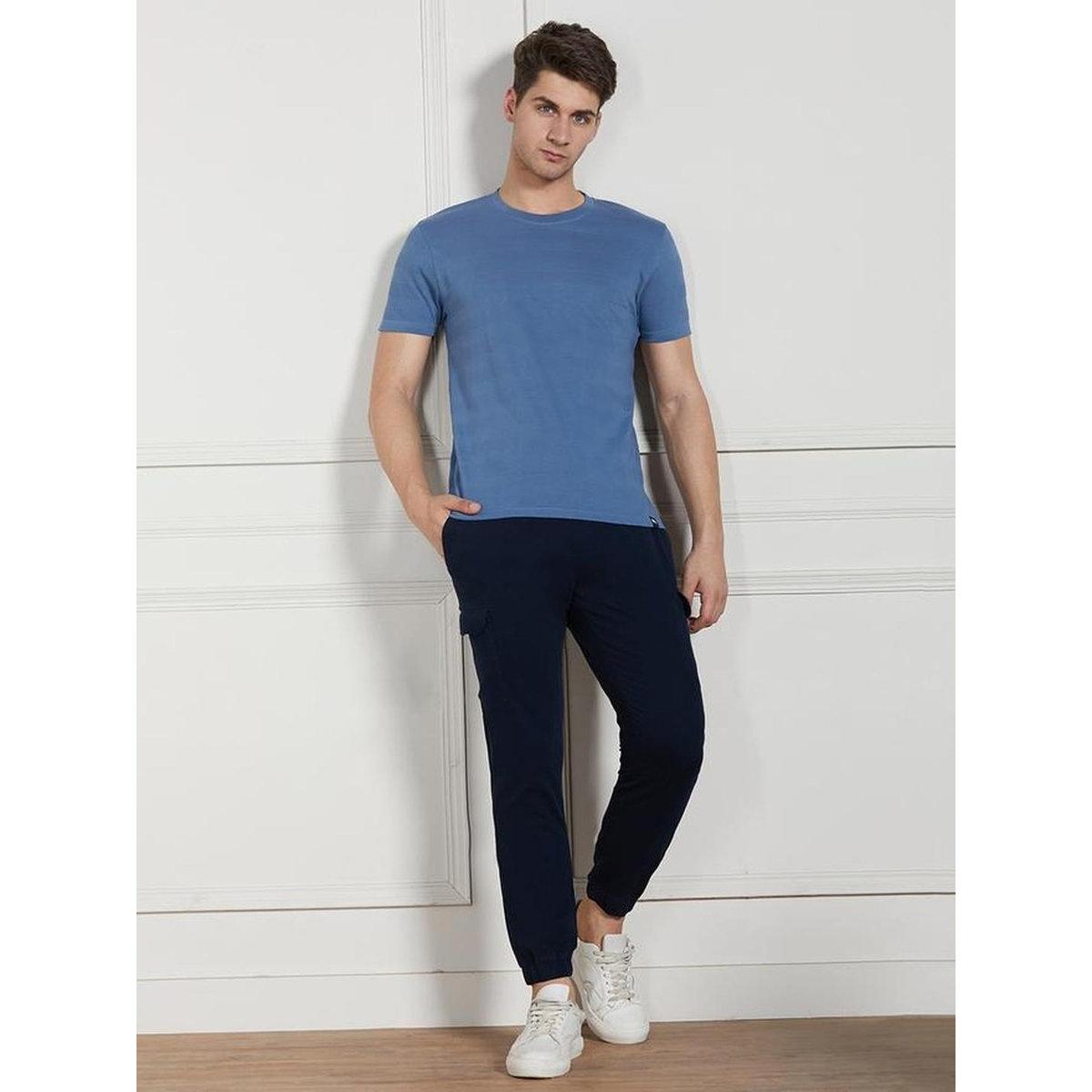 Dennis Lingo Men Textured Cotton Crew Neck T-Shirt-men-clothing-tshirtsandpolos-tshirts-image-2