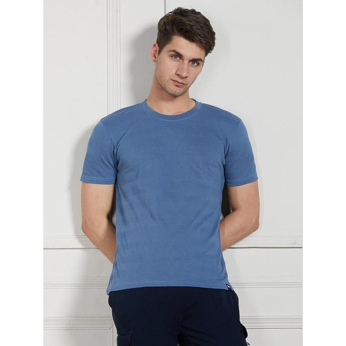 Dennis Lingo Men Textured Cotton Crew Neck T-Shirt-men-clothing-tshirtsandpolos-tshirts-image-3
