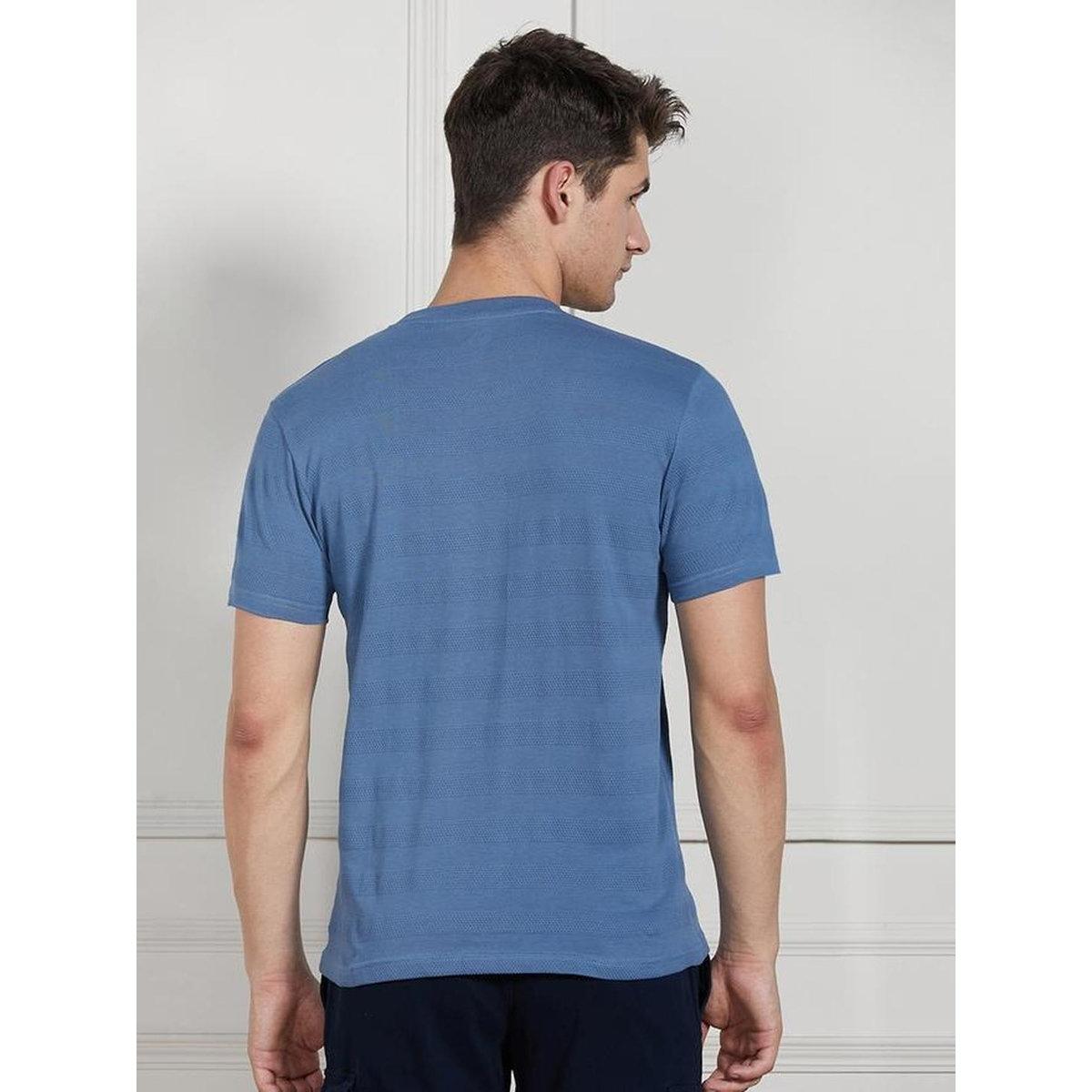 Dennis Lingo Men Textured Cotton Crew Neck T-Shirt-men-clothing-tshirtsandpolos-tshirts-image-5