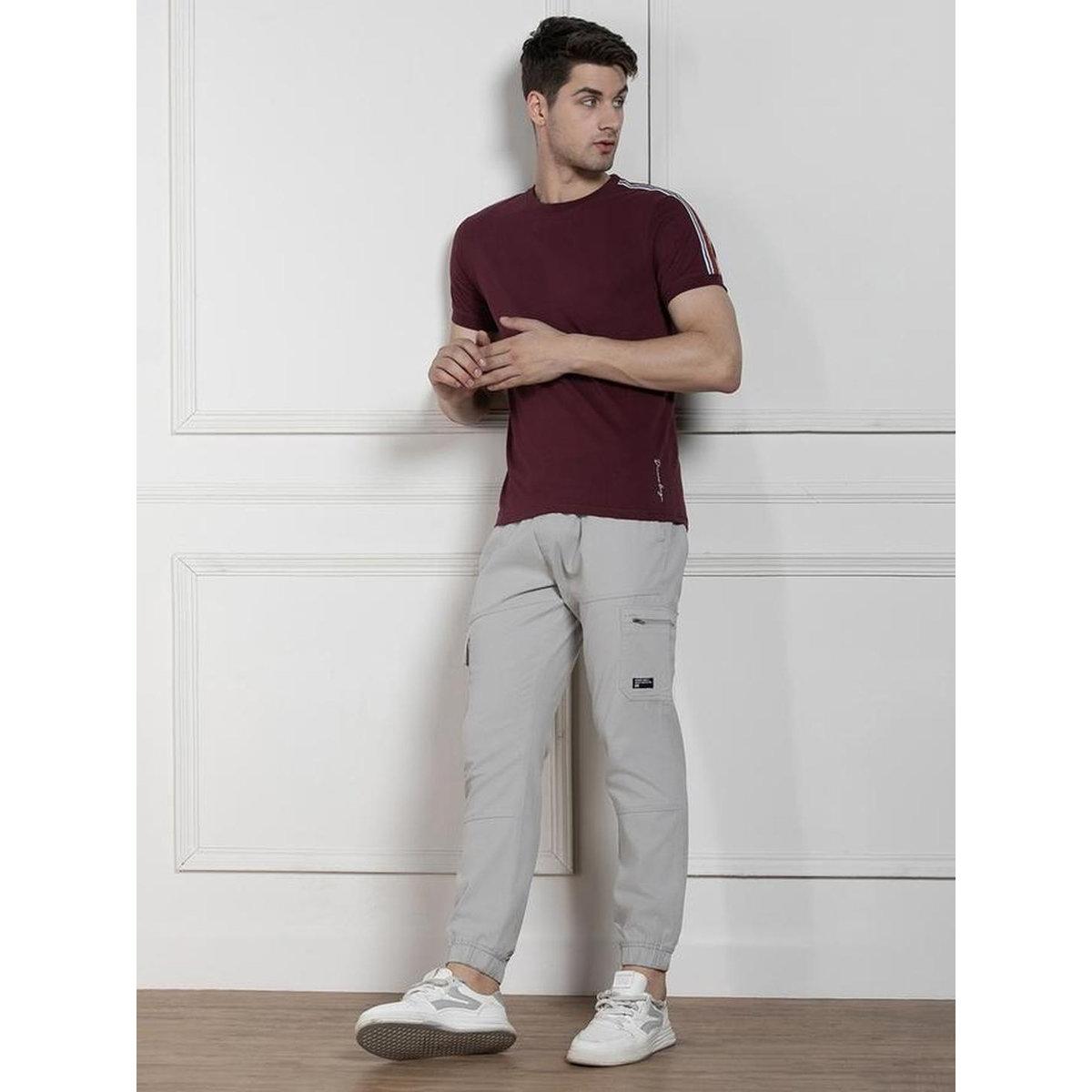 Dennis Lingo Men Maroon Slim Fit Crew Neck T-Shirt-men-clothing-tshirtsandpolos-tshirts-image-1