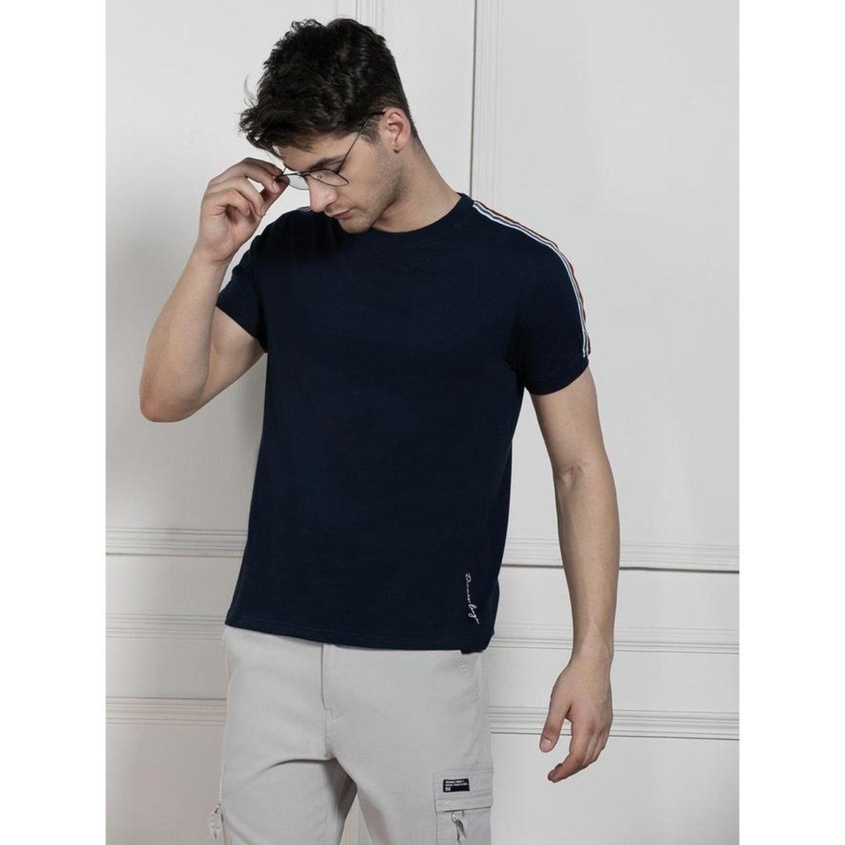 Dennis Lingo Men Black Crew Neck Cotton T-Shirt-men-clothing-tshirtsandpolos-tshirts-image-2
