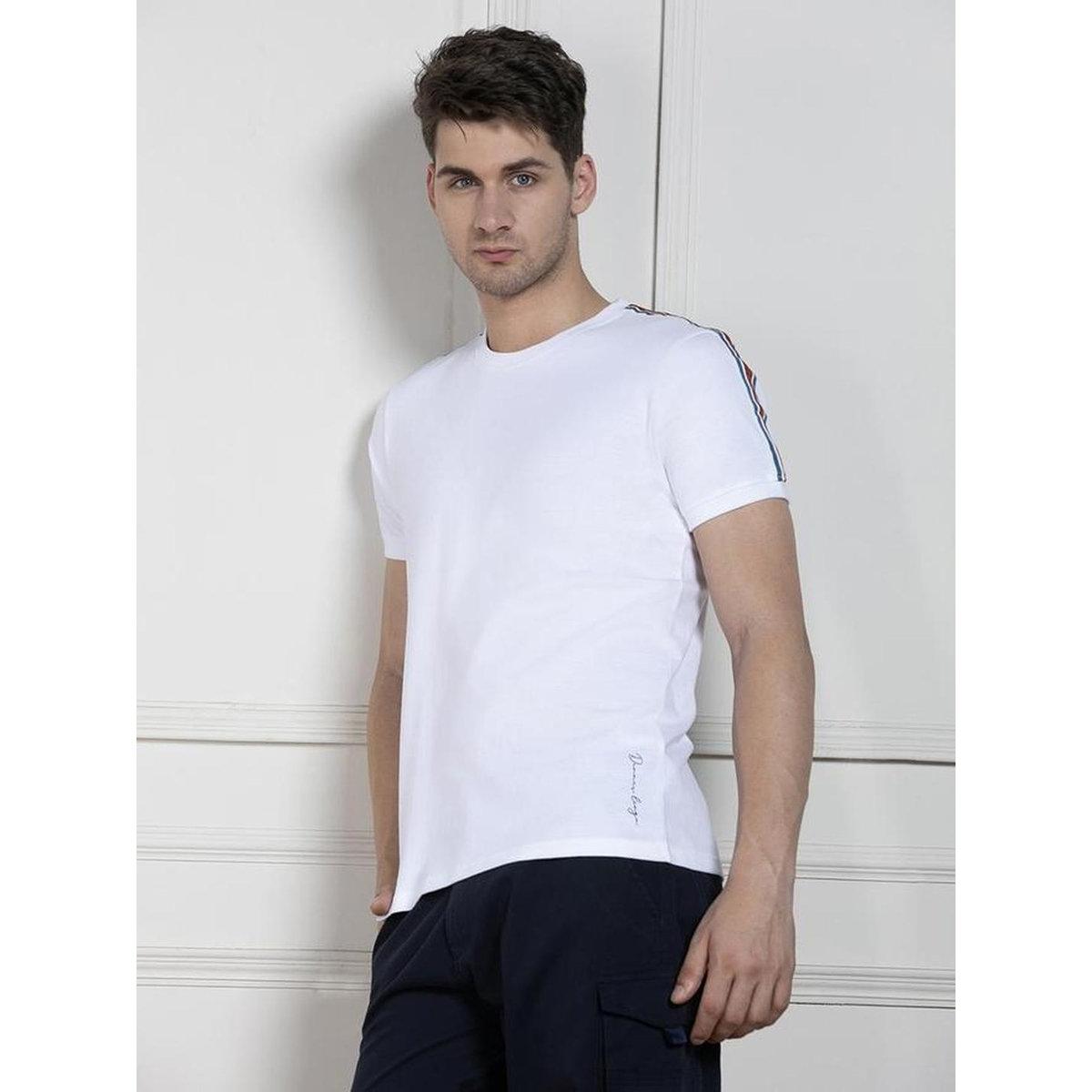 Dennis Lingo Men White Crew Neck Cotton T-Shirt-men-clothing-tshirtsandpolos-tshirts-image-1