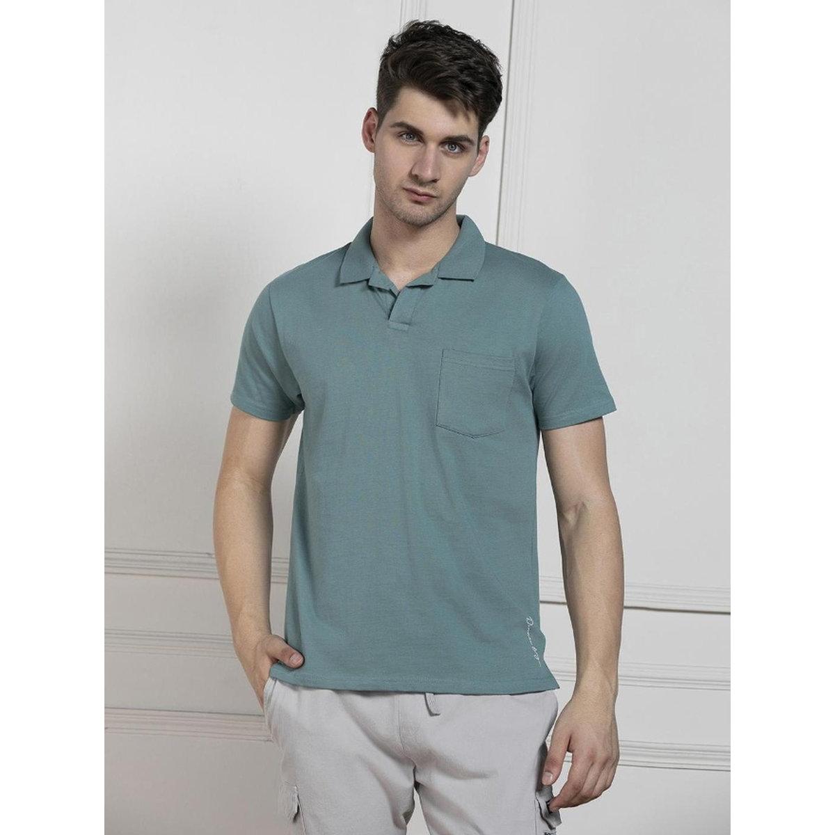 Dennis Lingo Men Green Cotton Regular Fit Polo Shirt-men-clothing-tshirtsandpolos-tshirts-image-5