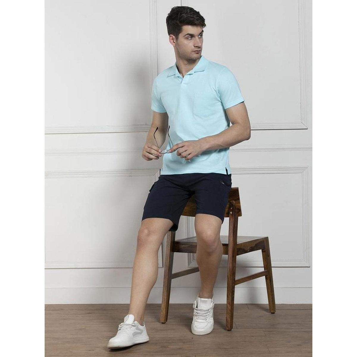 Dennis Lingo Men Blue Slim Fit Cotton Polo-men-clothing-tshirtsandpolos-tshirts-image-1