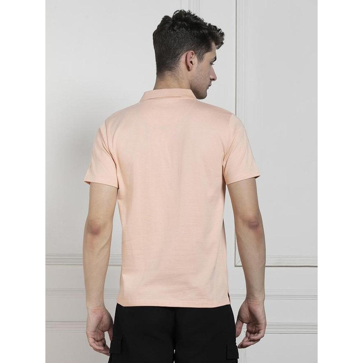 Dennis Lingo Solid Peach Pure Cotton Polo T-Shirt-men-clothing-tshirtsandpolos-tshirts-image-6