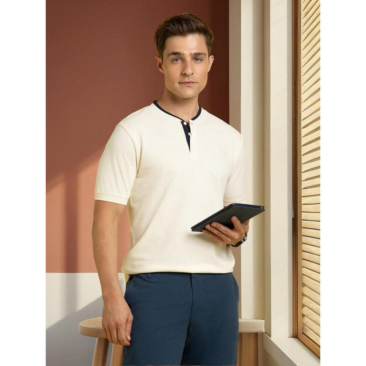 Dennis Lingo Cotton Regular Fit Henley Neck T-Shirts-men-clothing-tshirtsandpolos-tshirts-image-1