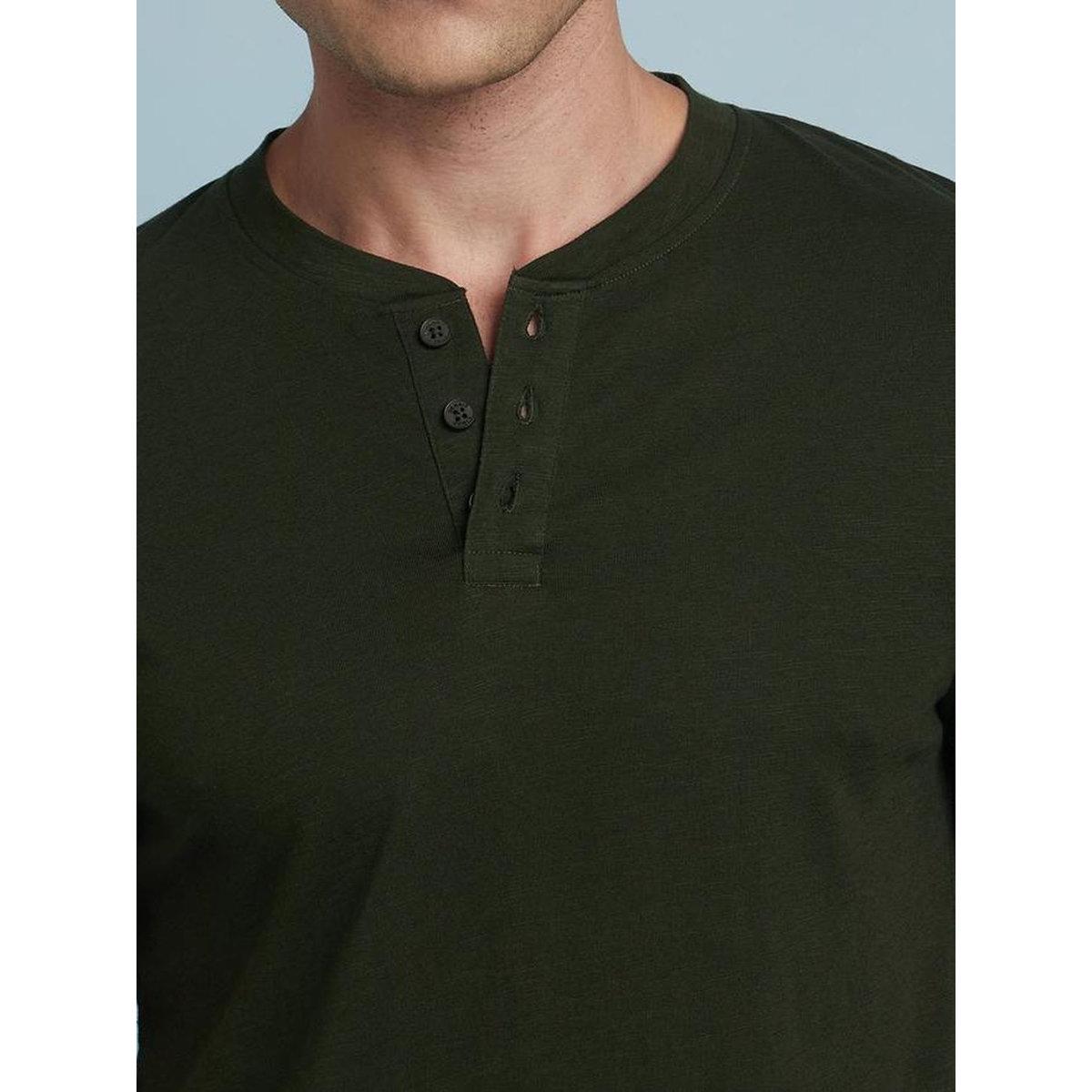 Dennis Lingo Buttoned Round Neck Pure Cotton T-Shirt-men-clothing-tshirtsandpolos-tshirts-image-5