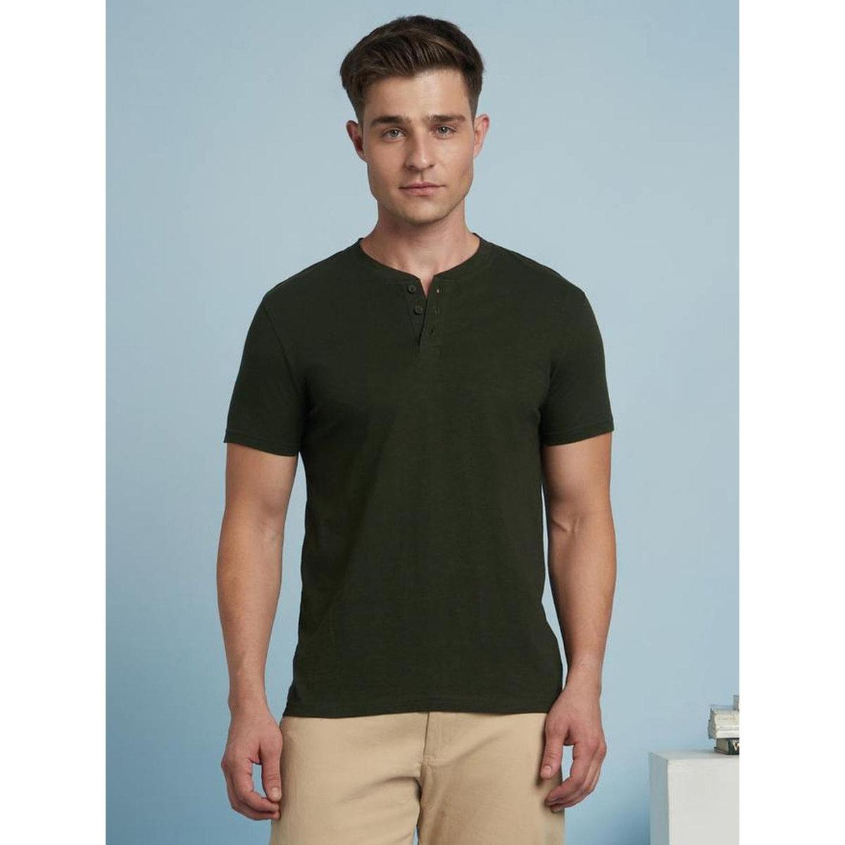 Dennis Lingo Buttoned Round Neck Pure Cotton T-Shirt-men-clothing-tshirtsandpolos-tshirts-image-6