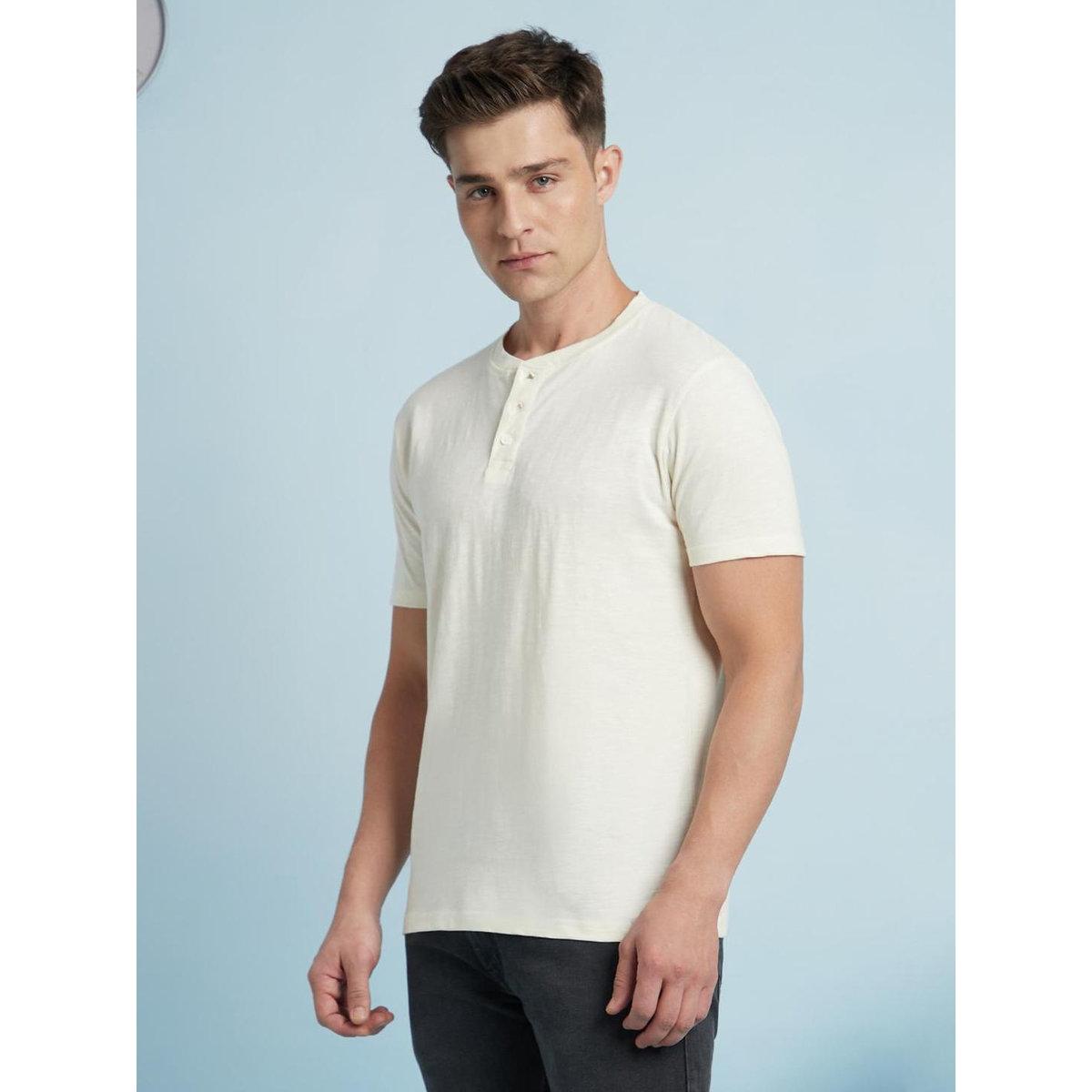 Dennis Lingo Buttoned Round Neck Pure Cotton T-Shirt-men-clothing-tshirtsandpolos-tshirts-image-2