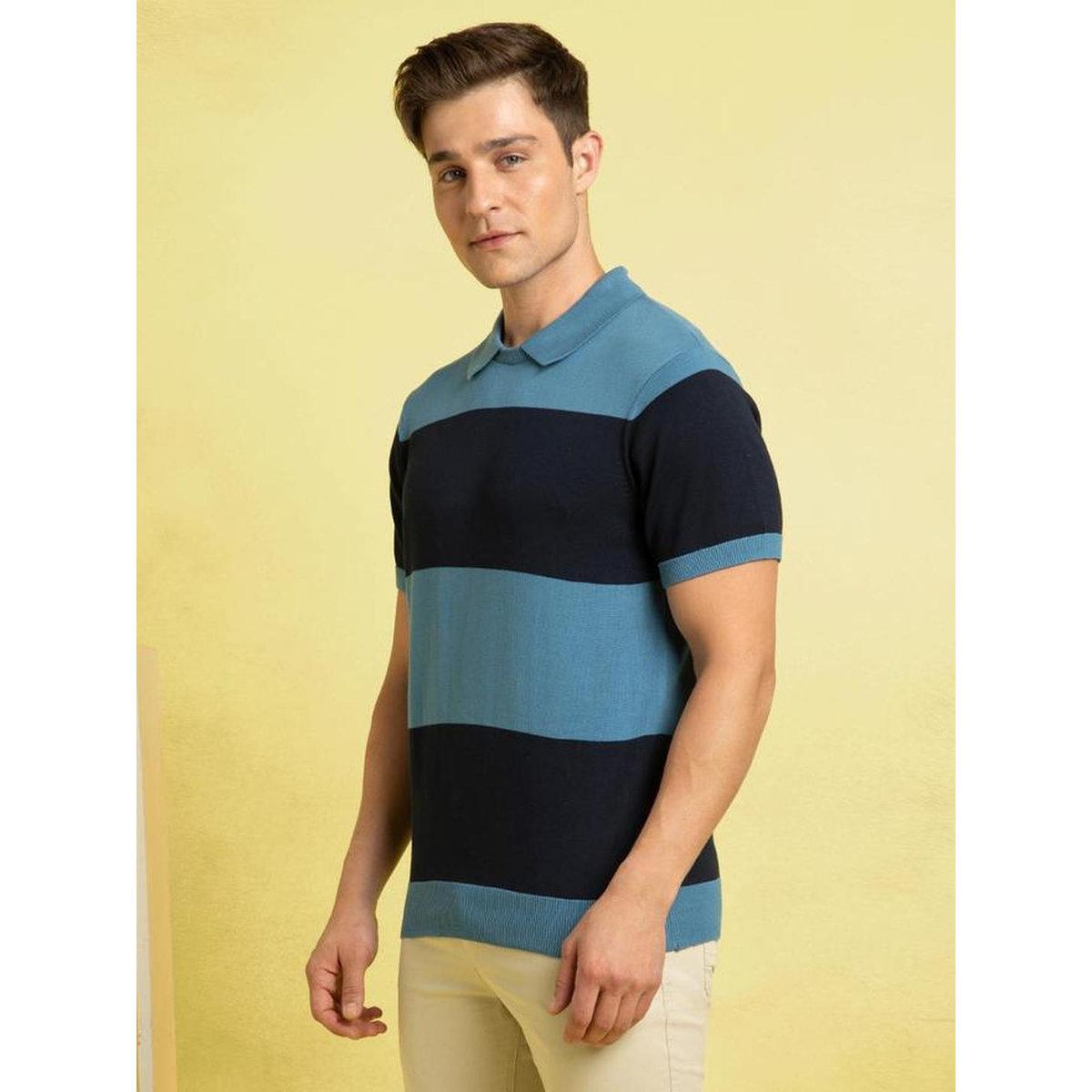 Dennis Lingo Men Regular Fit Striped Flat Knit Polo-men-clothing-tshirtsandpolos-tshirts-image-3