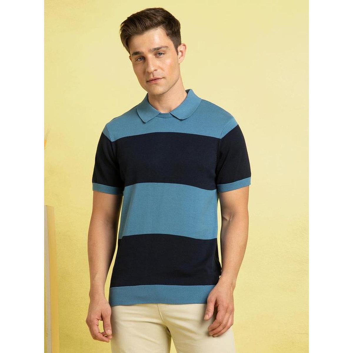 Dennis Lingo Men Regular Fit Striped Flat Knit Polo-men-clothing-tshirtsandpolos-tshirts-image-6