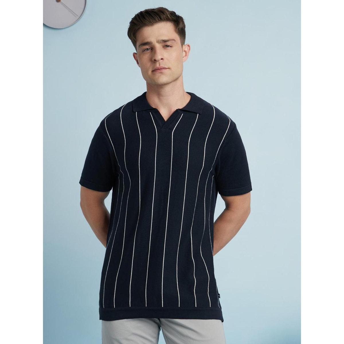 Dennis Lingo Men Striped Flat Knit Polo-men-clothing-tshirtsandpolos-tshirts-image-6