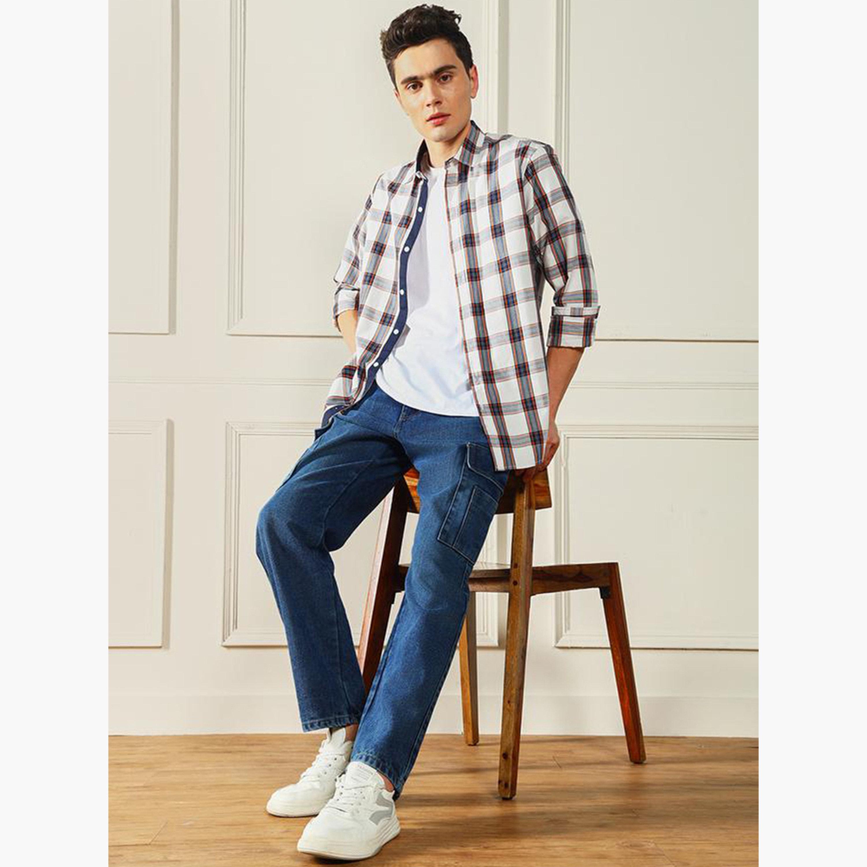 Dennis Lingo Men Mid Rise Relaxed Fit Cargo Jeans-men-clothing-bottoms-jeans-image-2