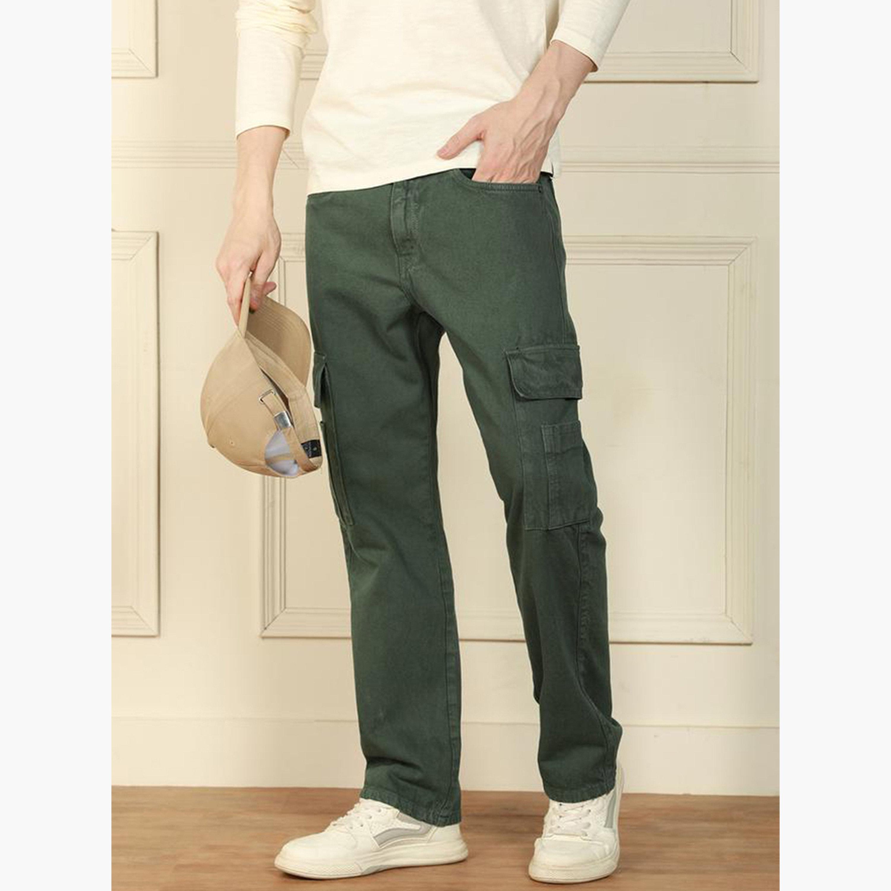 Dennis Lingo Men Relaxed Fit Washed Cotton Cargo Jeans-men-clothing-bottoms-jeans-image-5