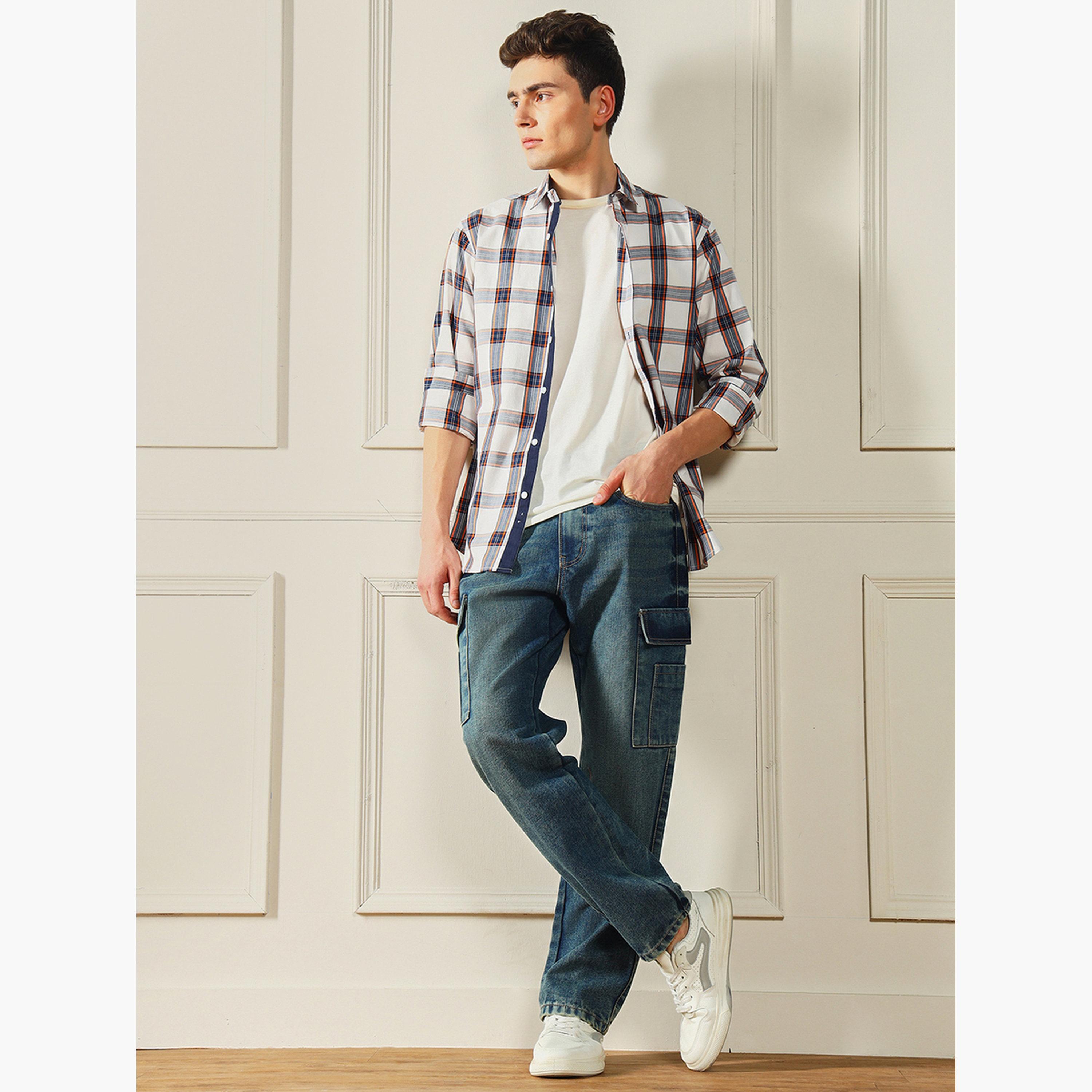 Dennis Lingo Men Relaxed Fit Light Fade Cargo Jeans-men-clothing-bottoms-jeans-image-2