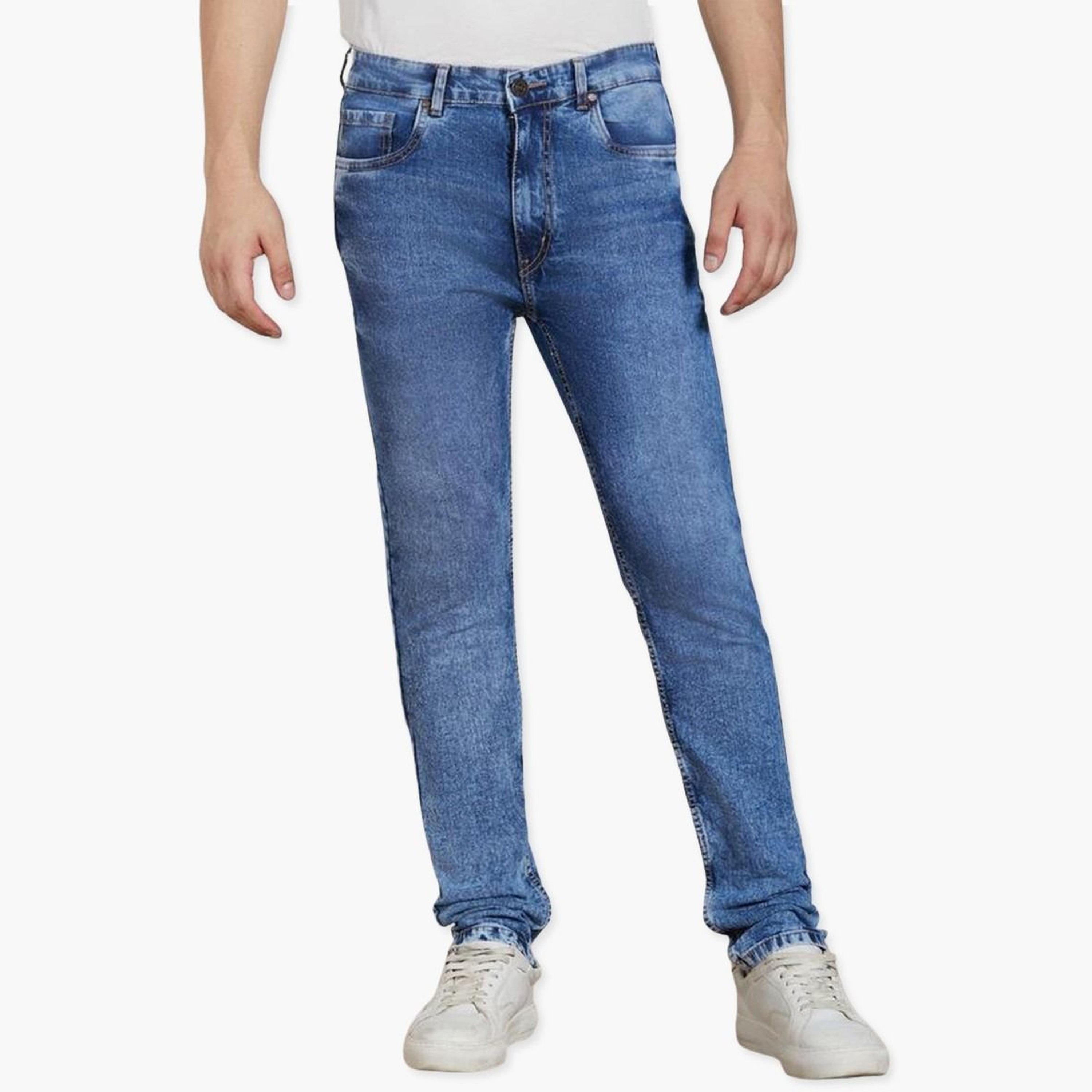 Dennis Lingo Men Slim Fit Clean Look Faded Stretchable Jeans-men-clothing-bottoms-jeans-image-1