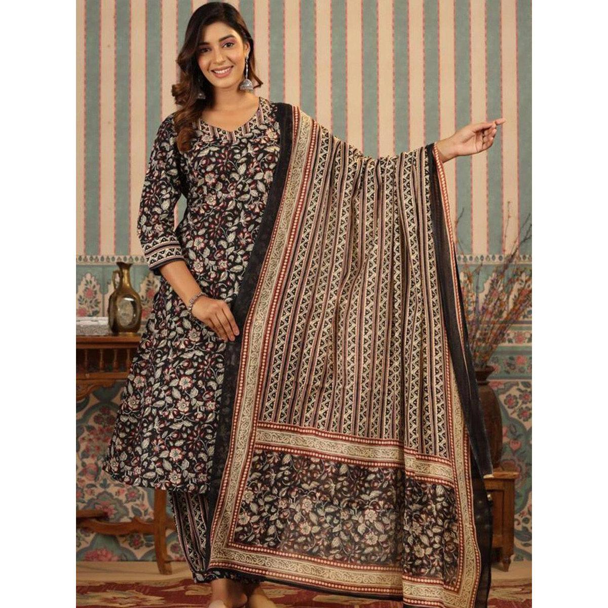 مجموعة من دوباتا وبنطال مع كورتا-women-clothing-ethnicwear-sareesets-image-3