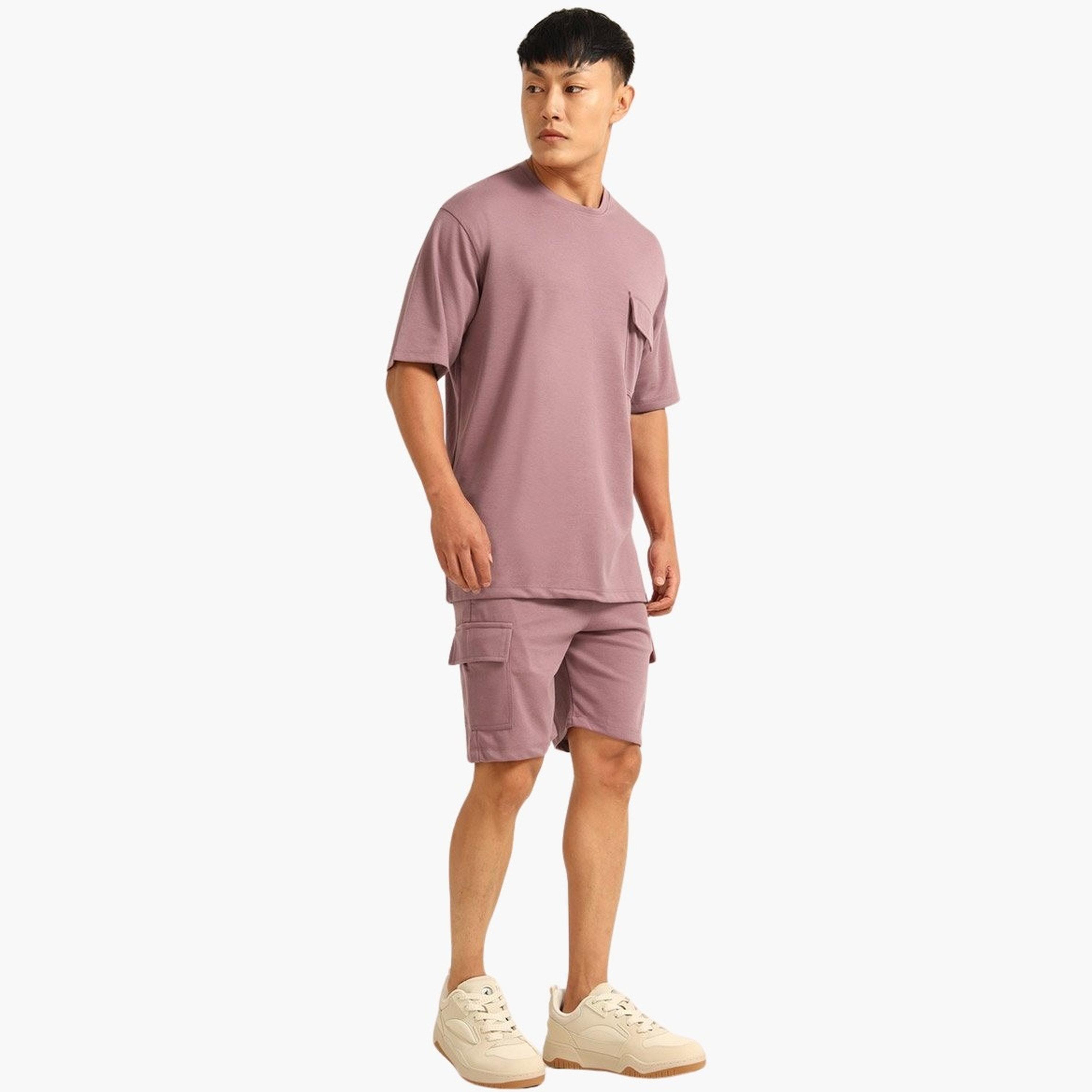 Bushirt X Styli Men Drop-Shoulder Oversized T-Shirt and Shorts Set-men-clothing-coordsets-image-3