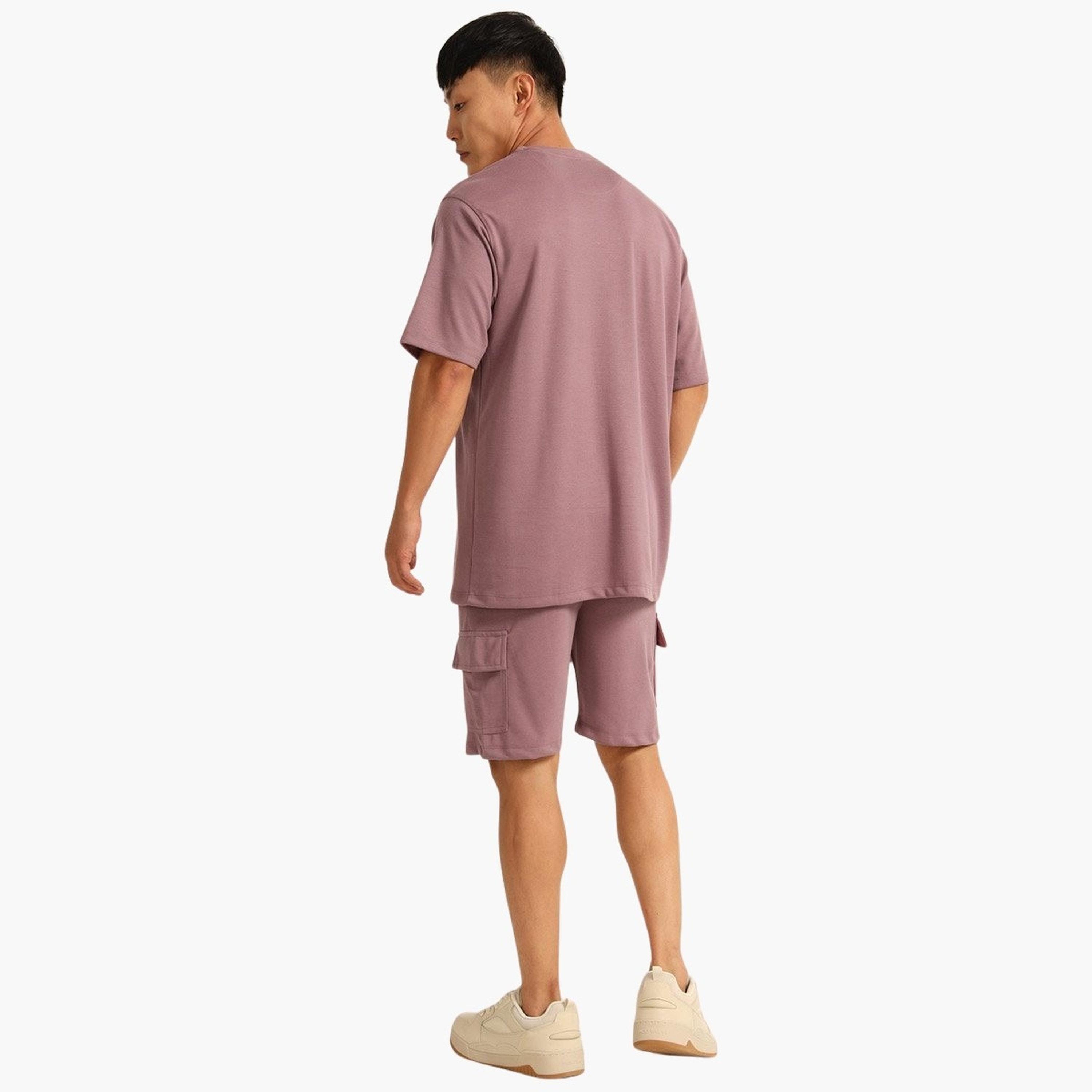 Bushirt X Styli Men Drop-Shoulder Oversized T-Shirt and Shorts Set-men-clothing-coordsets-image-4