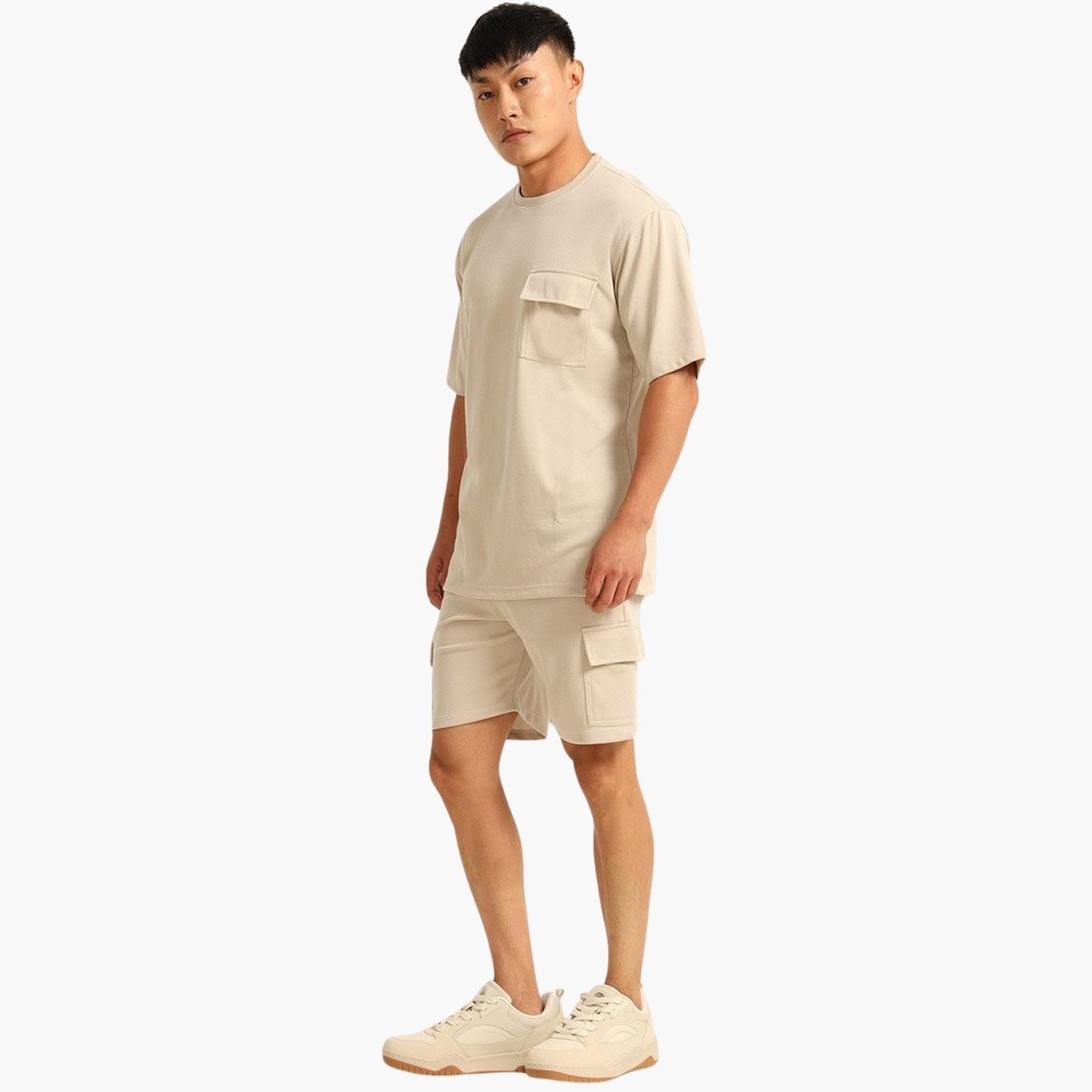 Bushirt X Styli Men Drop-Shoulder Oversized T-Shirt and Shorts Set-men-clothing-coordsets-image-2