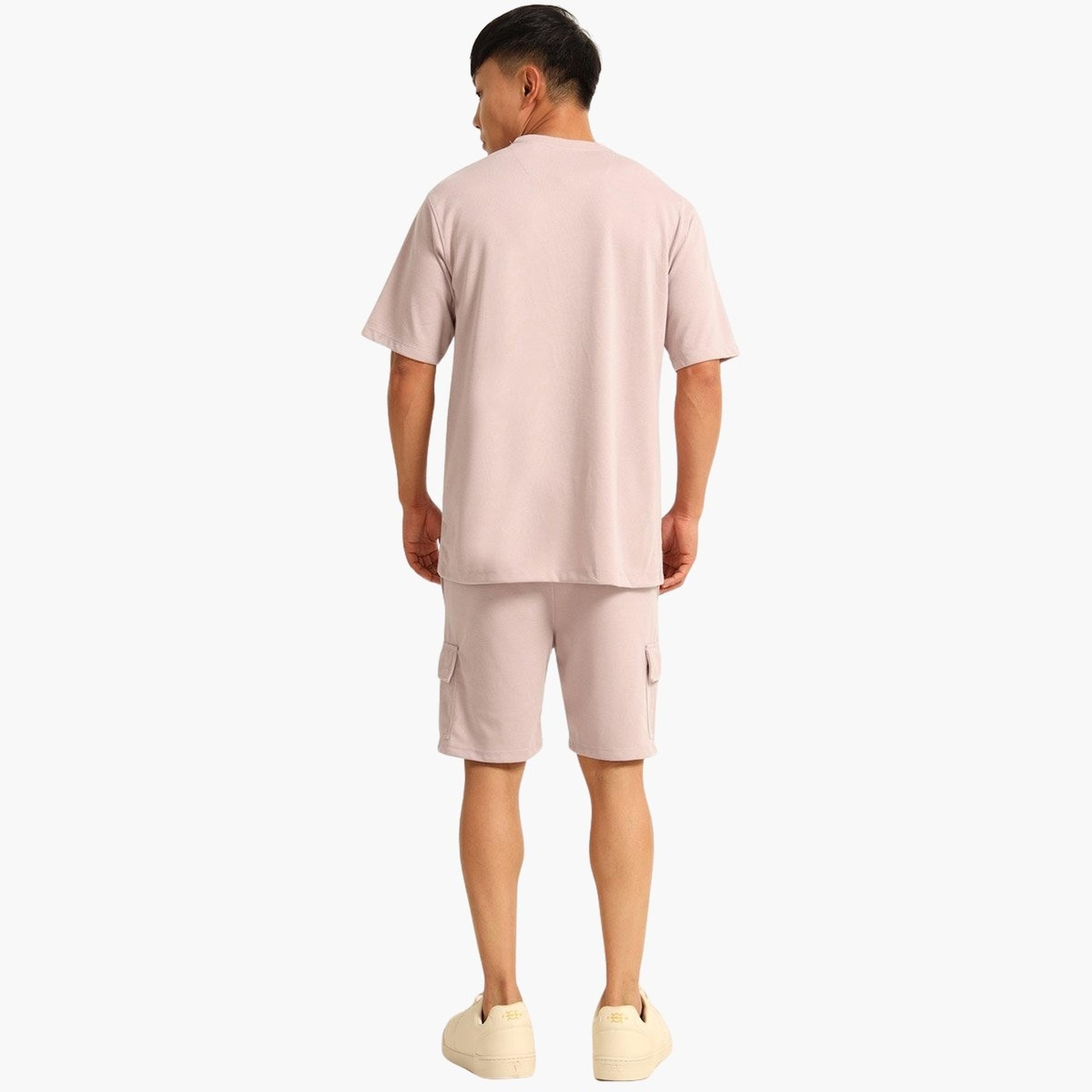 Bushirt X Styli Men Drop-Shoulder Oversized T-Shirt and Shorts Set-men-clothing-coordsets-image-4